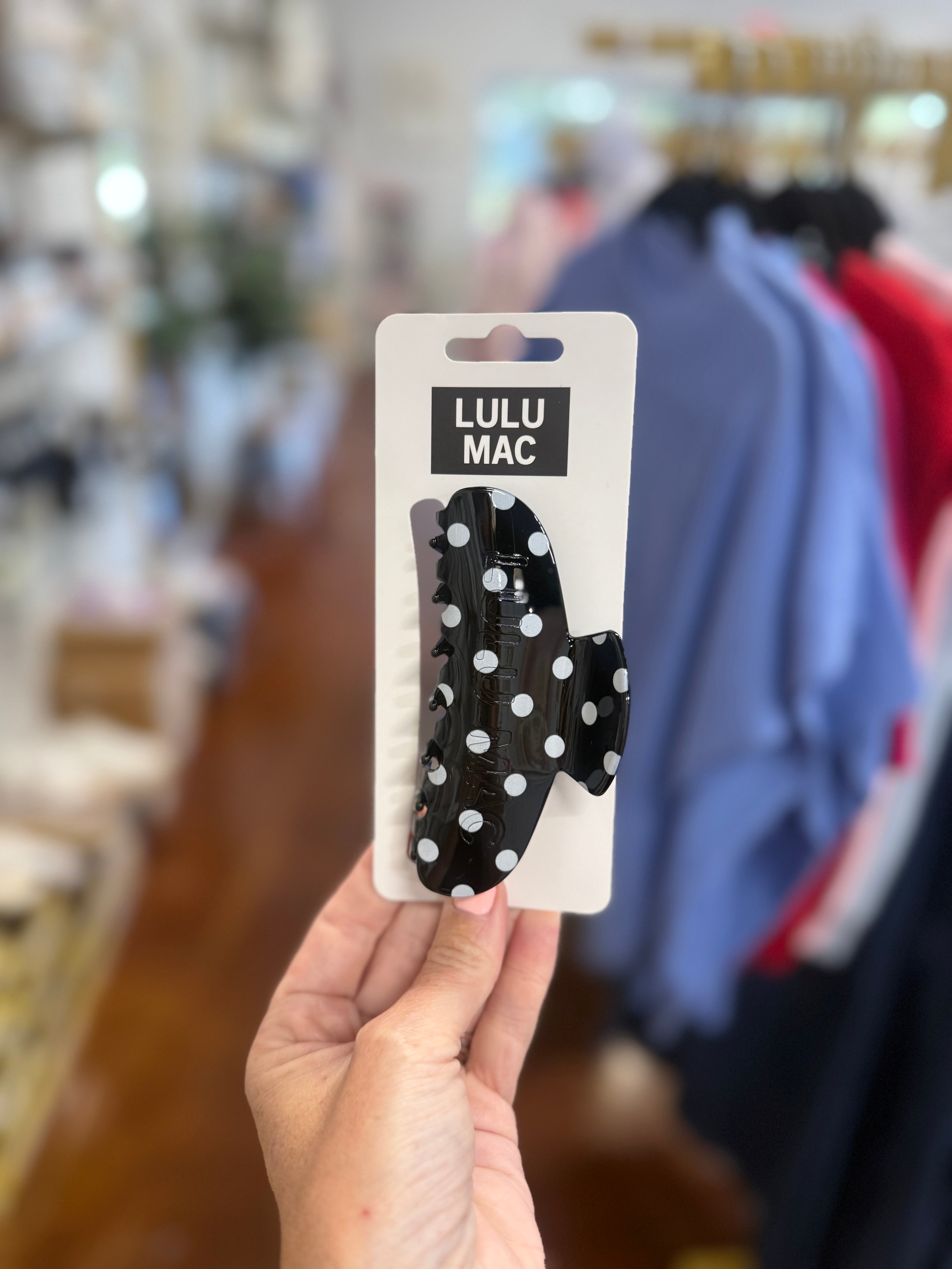 The Black & White Lulu Hair Clip