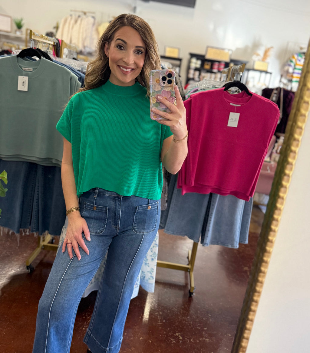 The Spring Tiffany Mock Neck Tops