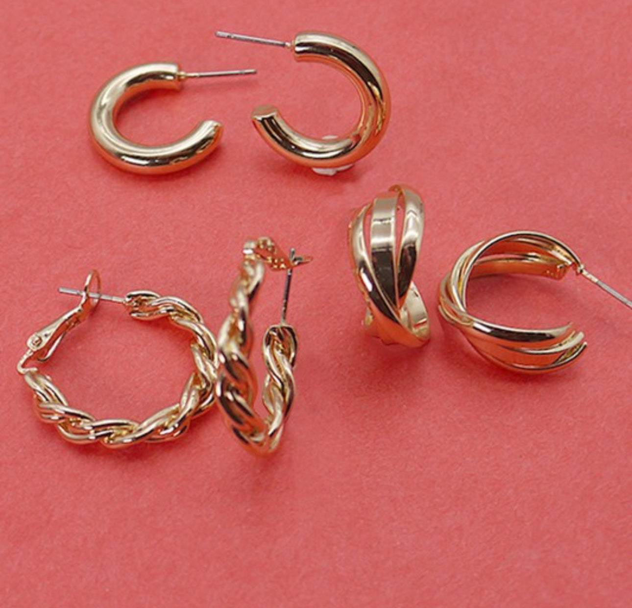 Twisted Hoop Trio Set