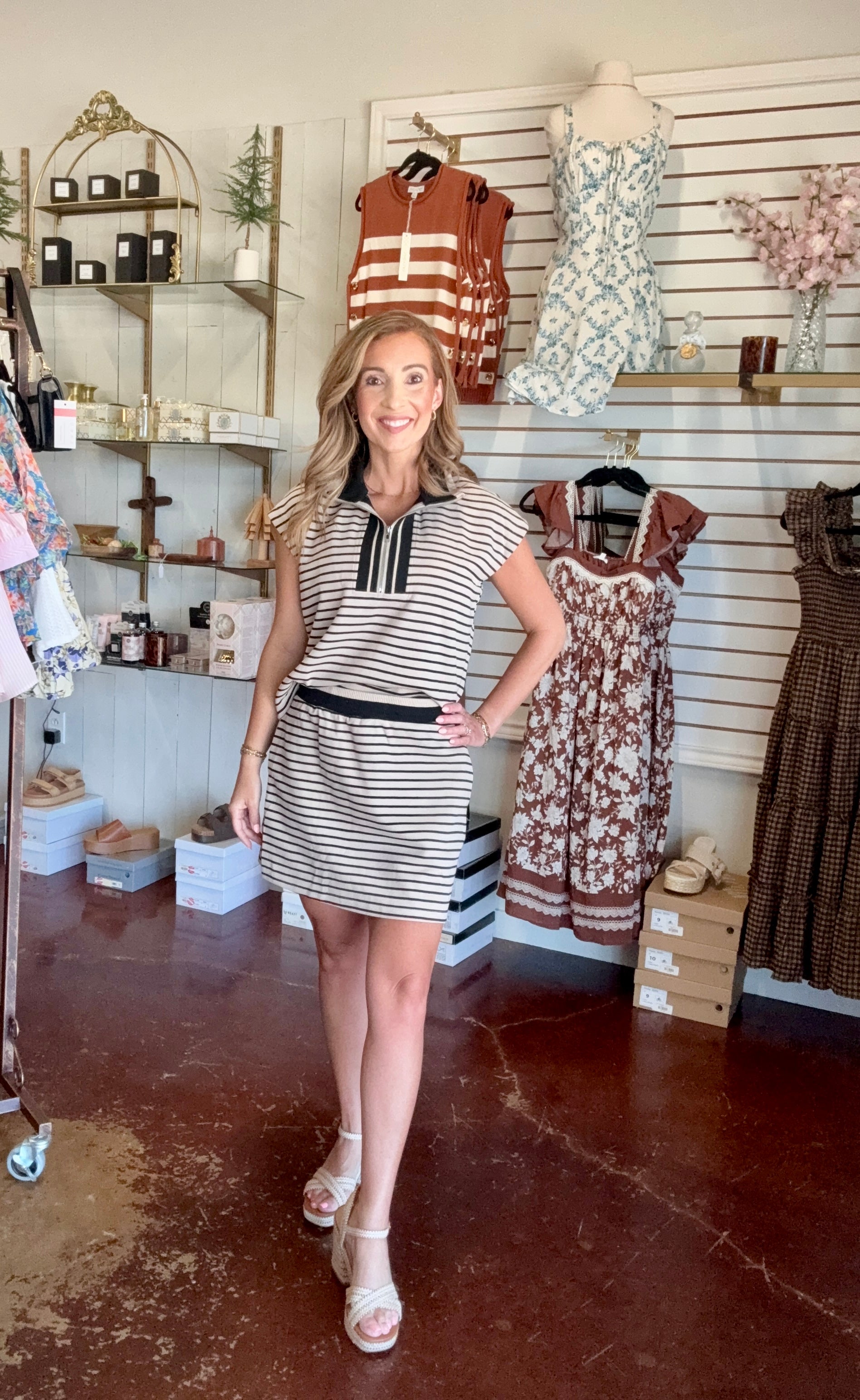 The Ecru Striped Set