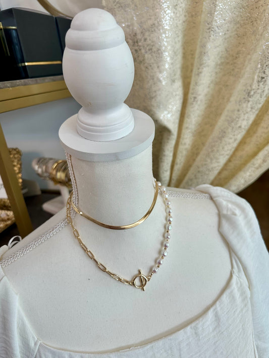 Pearl Link Chain Necklace