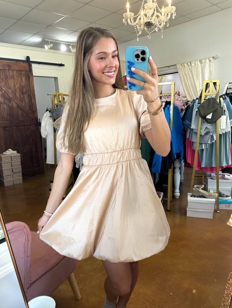 The Champagne Holiday Dress