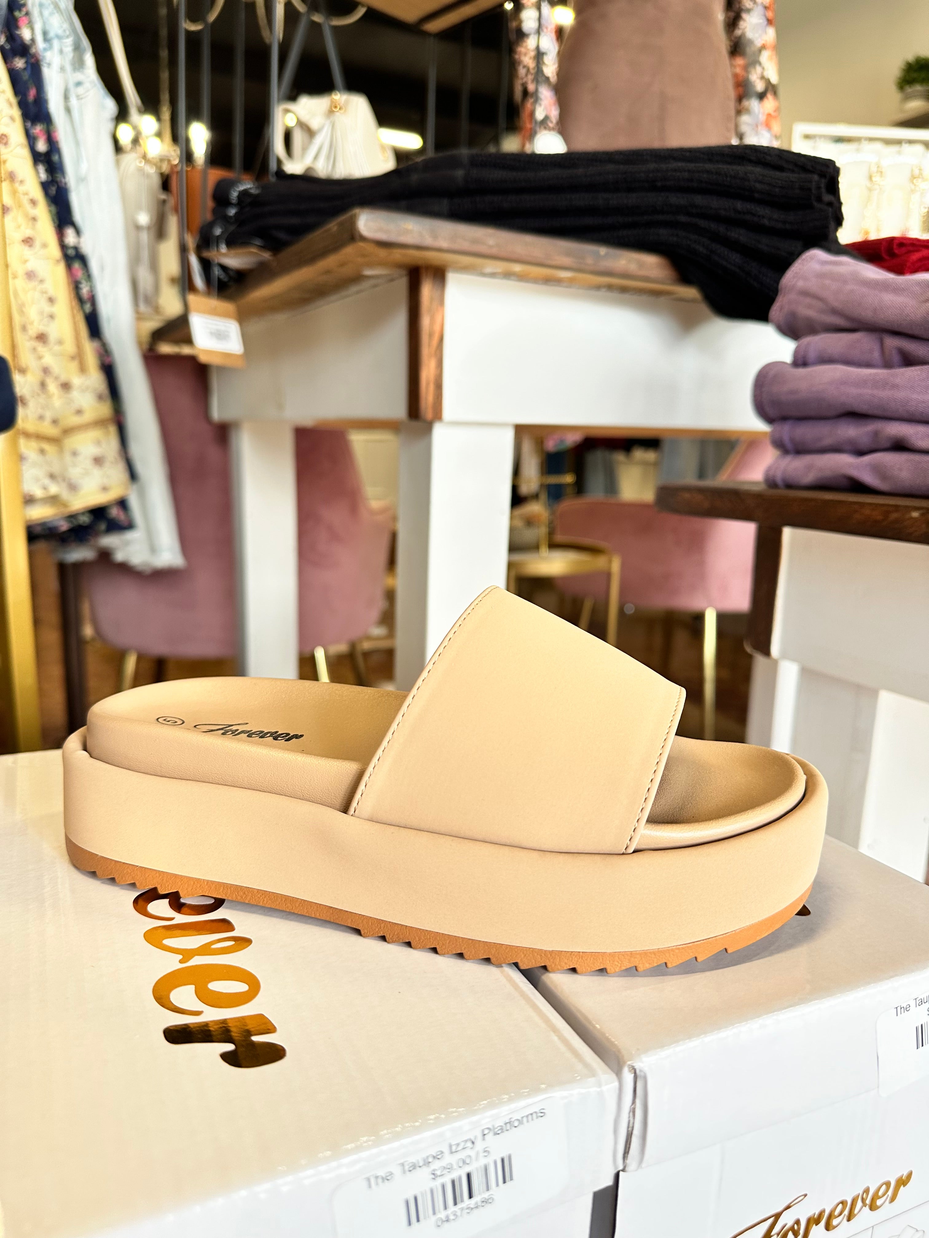 The Taupe Izzy Platforms