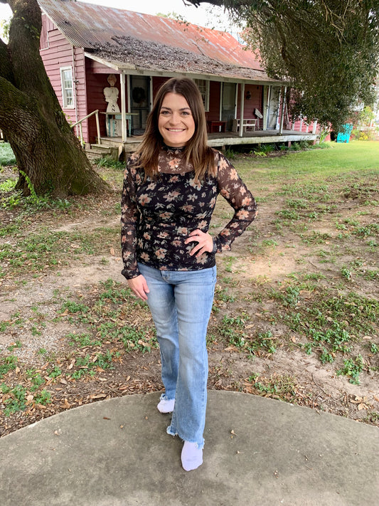 The Sheer Floral Top