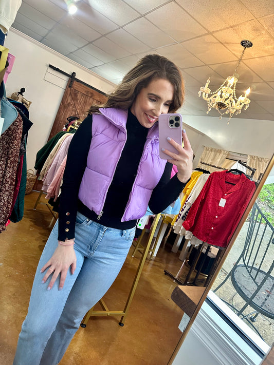 Lavender Puffer Vest