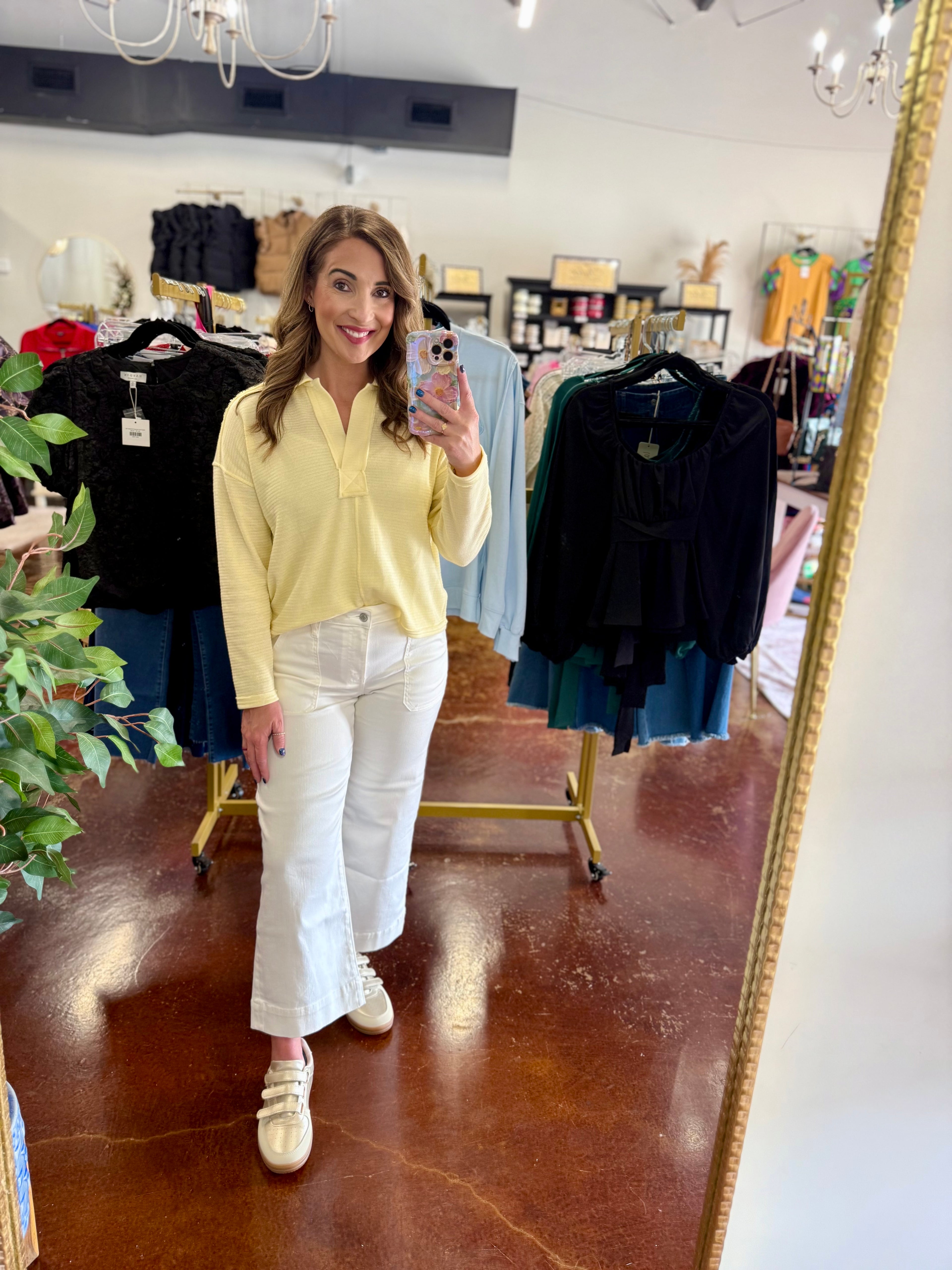 The White Cropped Wide Leg Denim