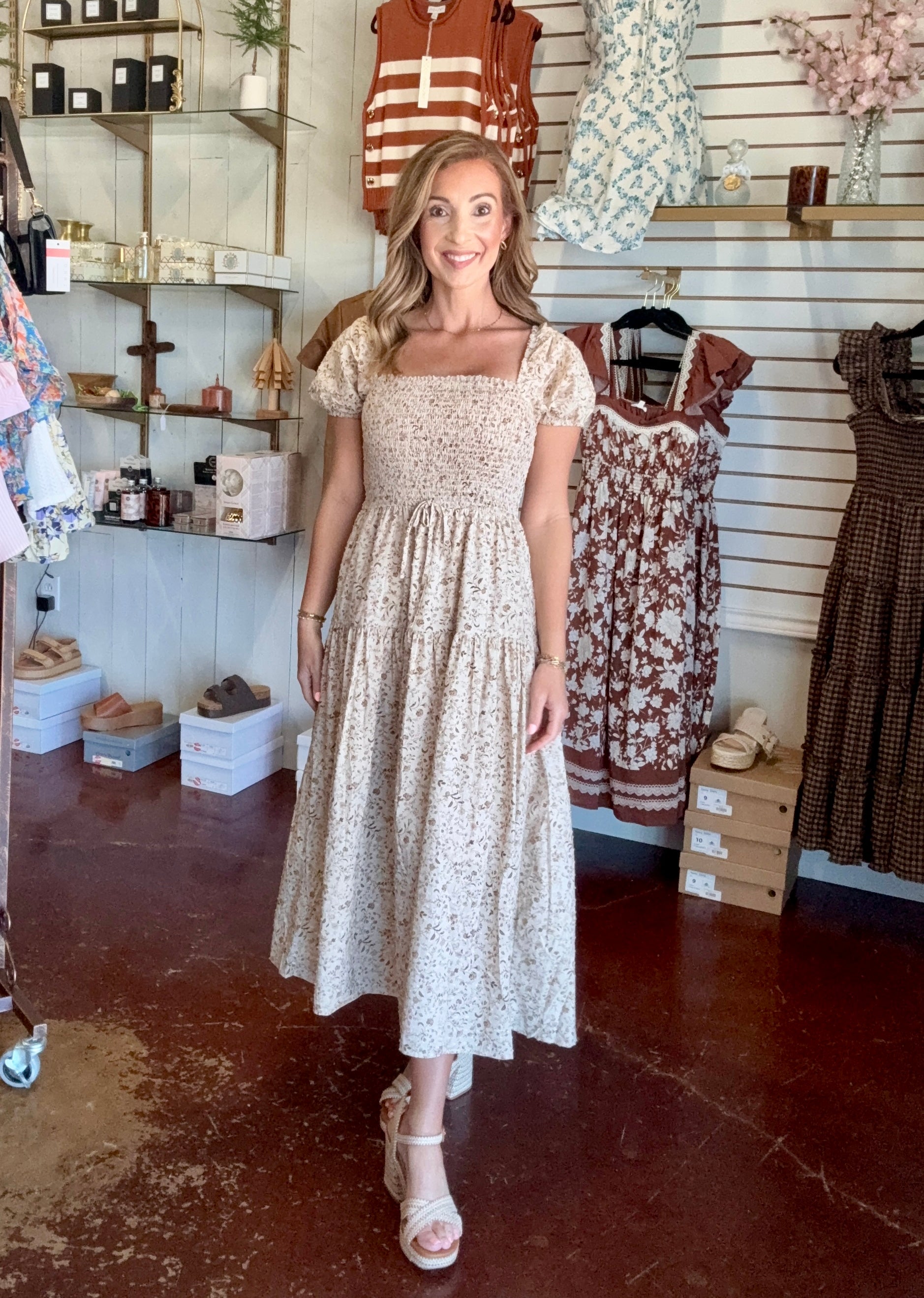 The Gina Floral Smocked Dress