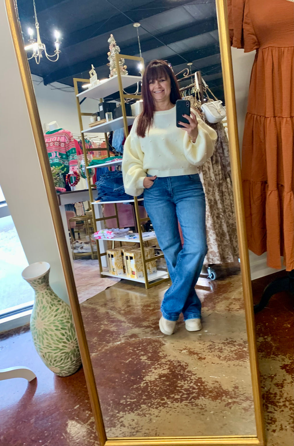 The Amanda Pearl Sweater Top