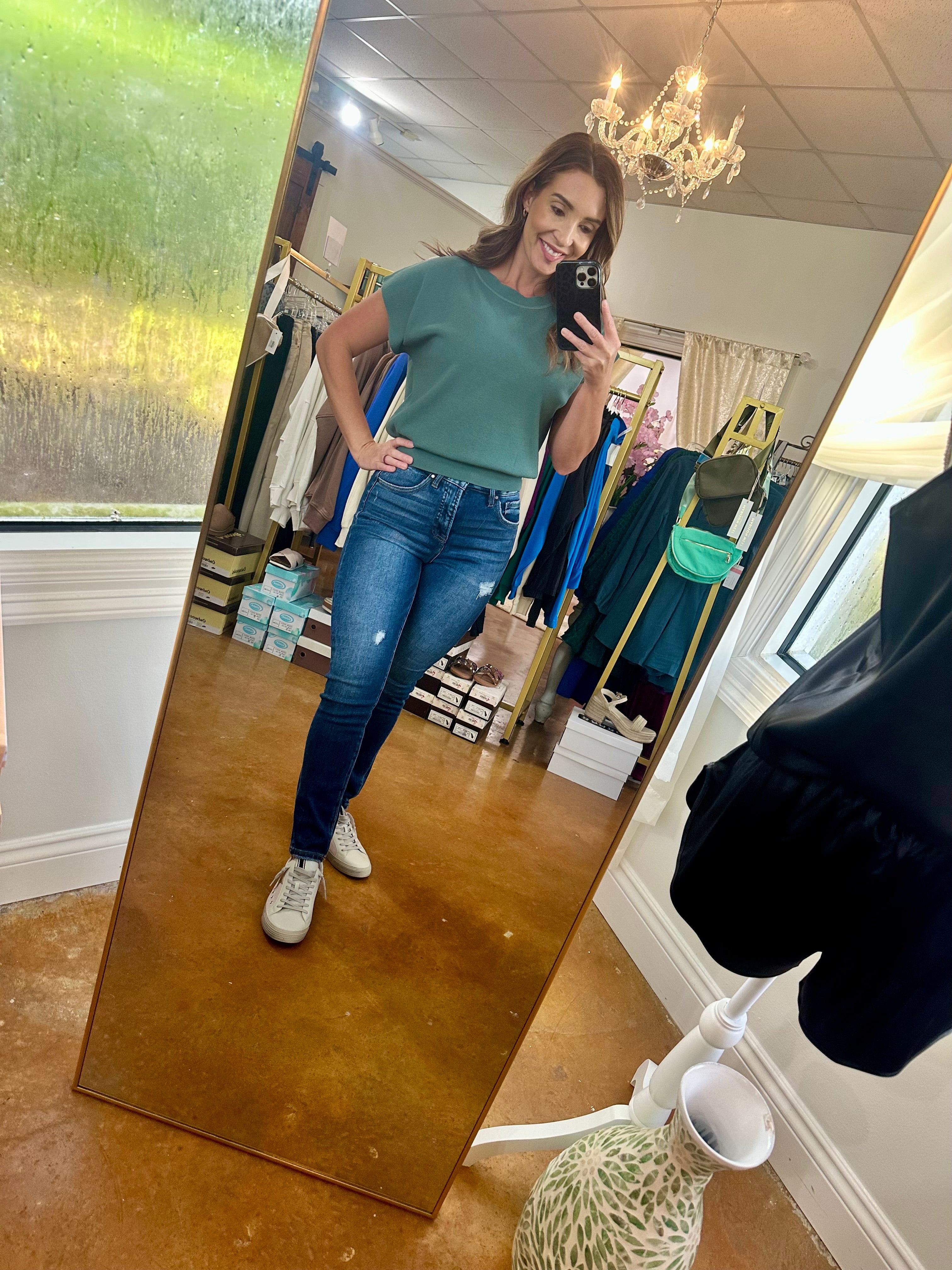 The Tummy Control High Rise Ankle Skinnies