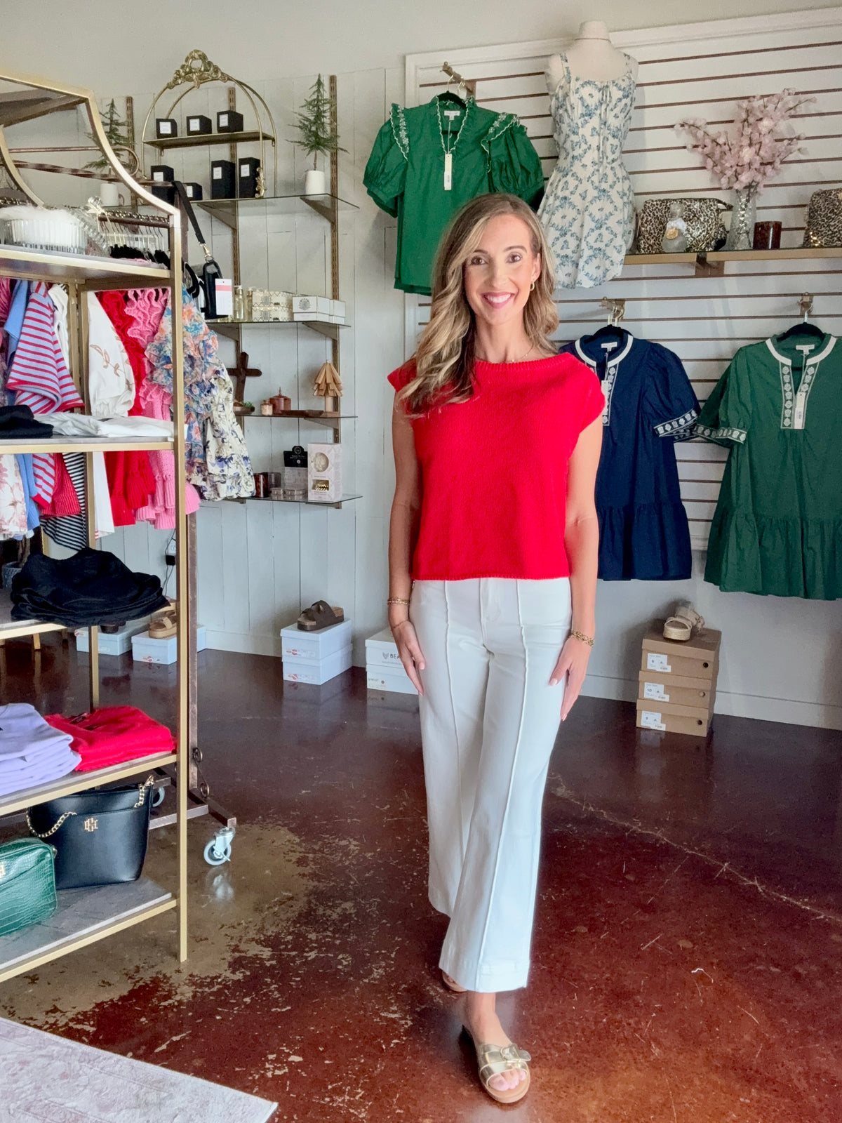 The Red Harper Knit Top