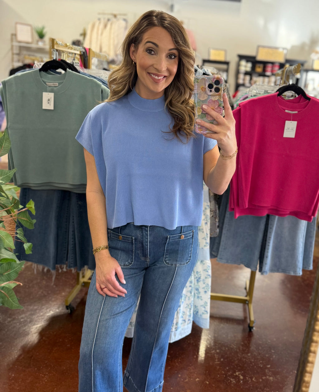 The Spring Tiffany Mock Neck Tops