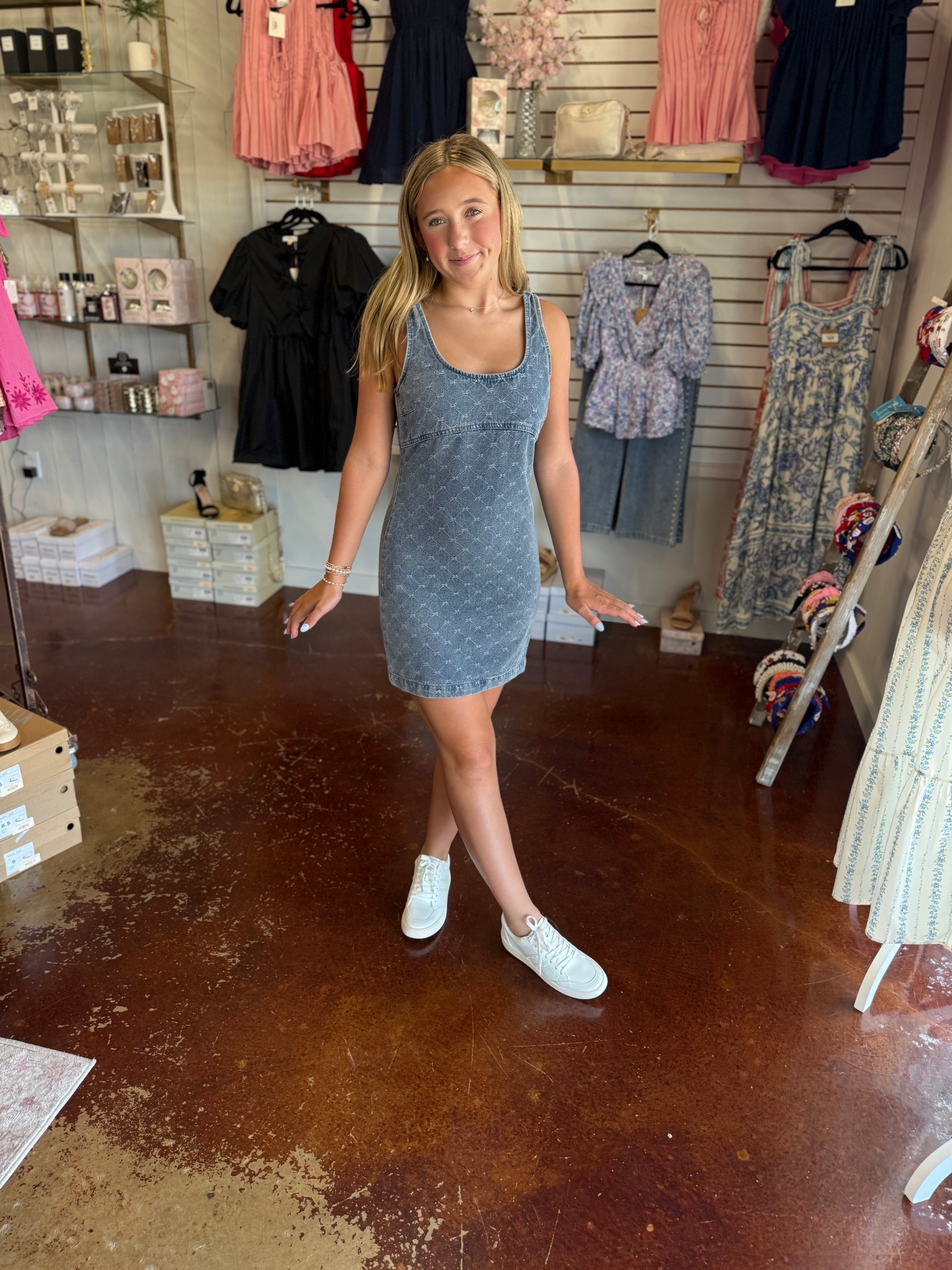 Bowed & Beautiful Denim Dress