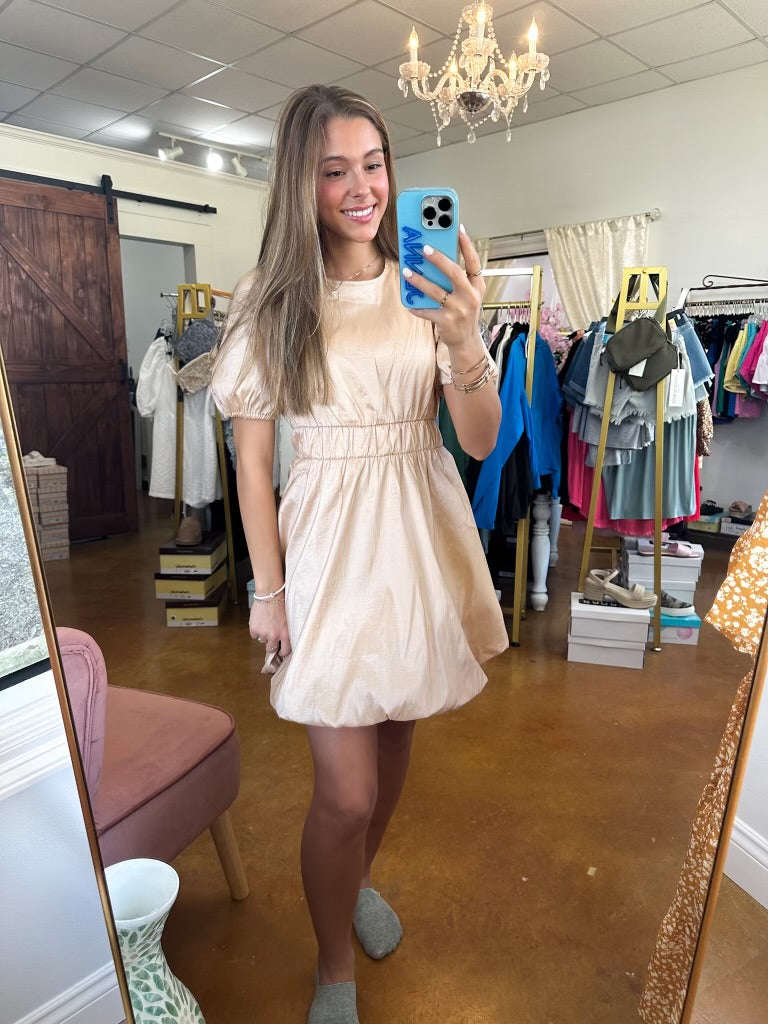 The Champagne Holiday Dress