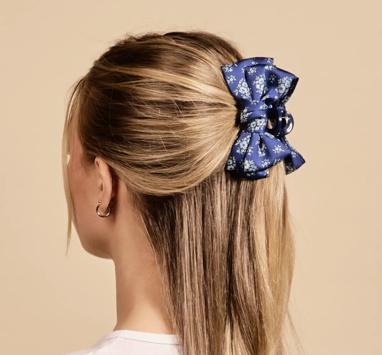 Mini Satin Bow Claw Clip