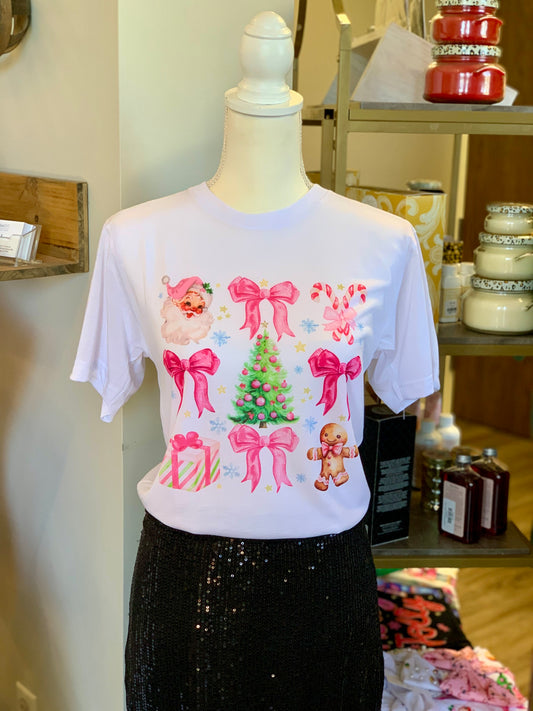 Pink Christmas Tee