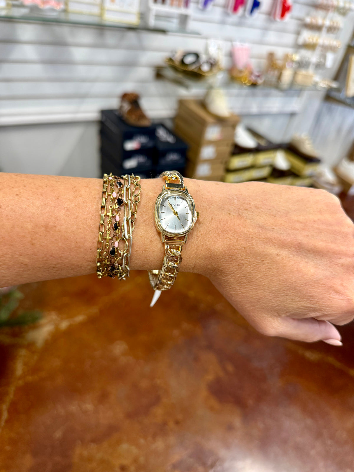 The Oval Face Chain Link Watch