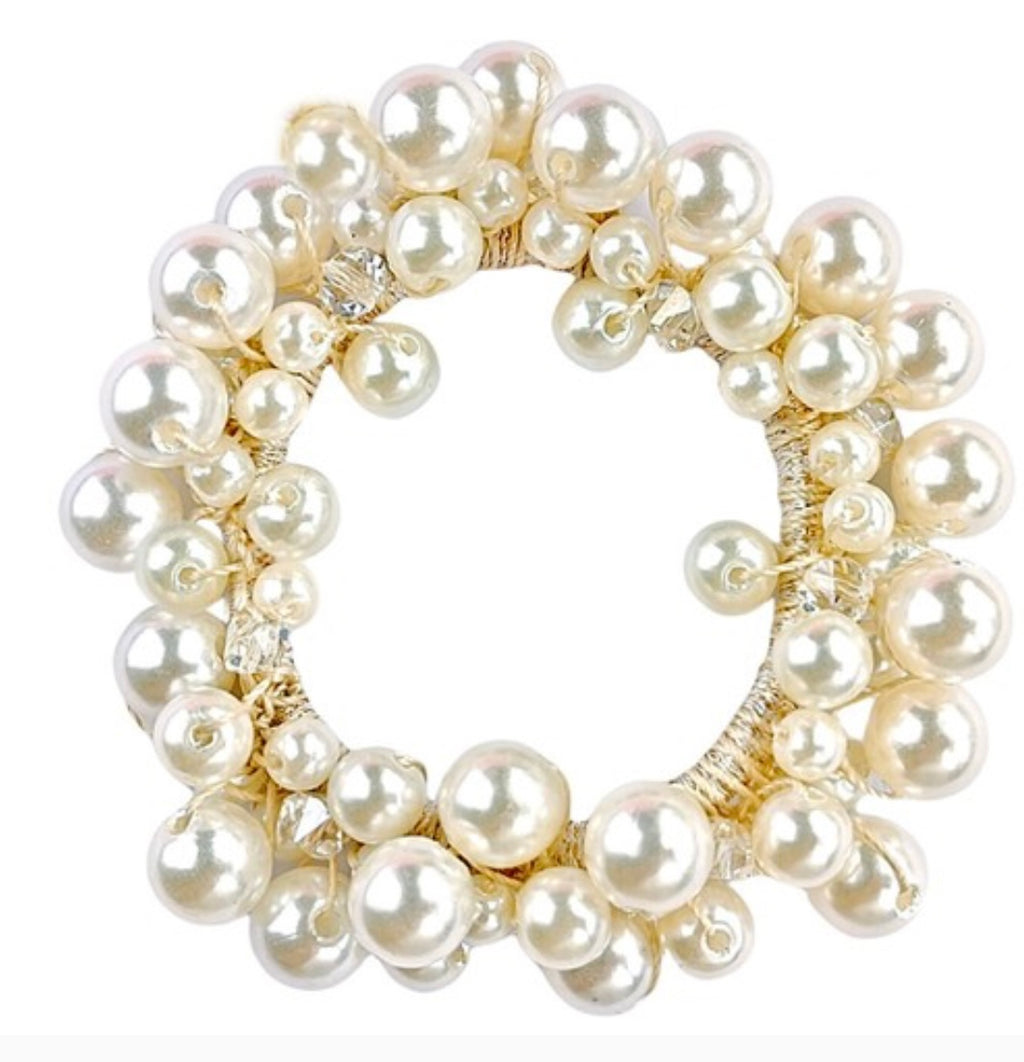 Large Pearl Ponytail Holders