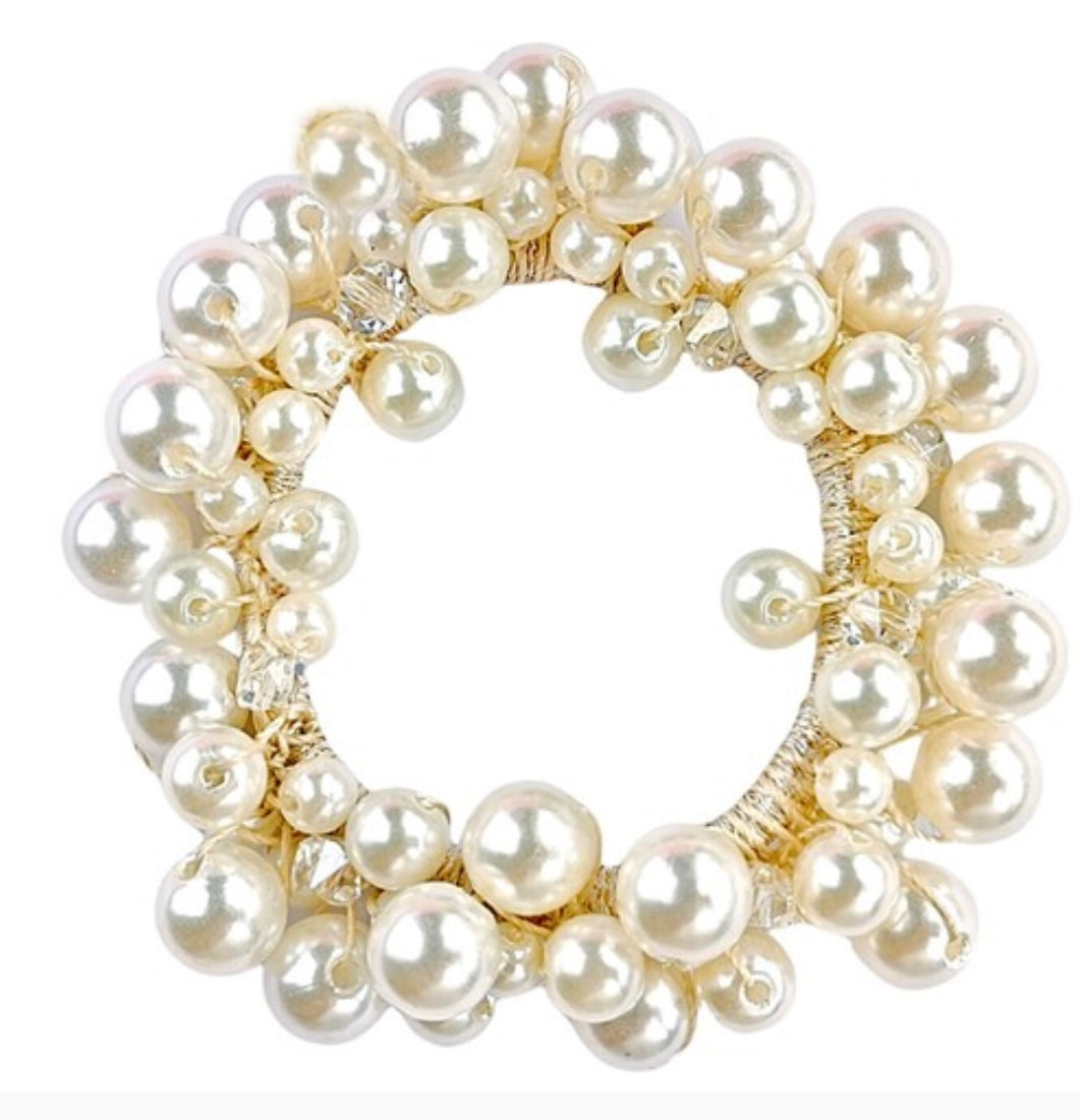 Large Pearl Ponytail Holders