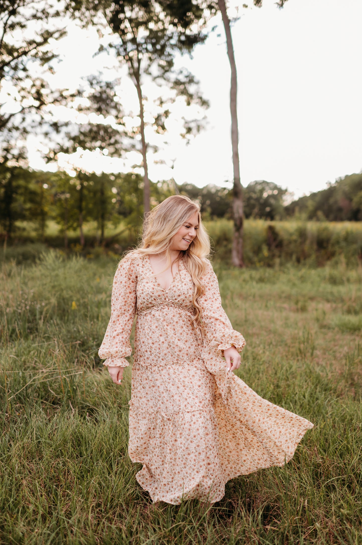 The Cream Floral Dress