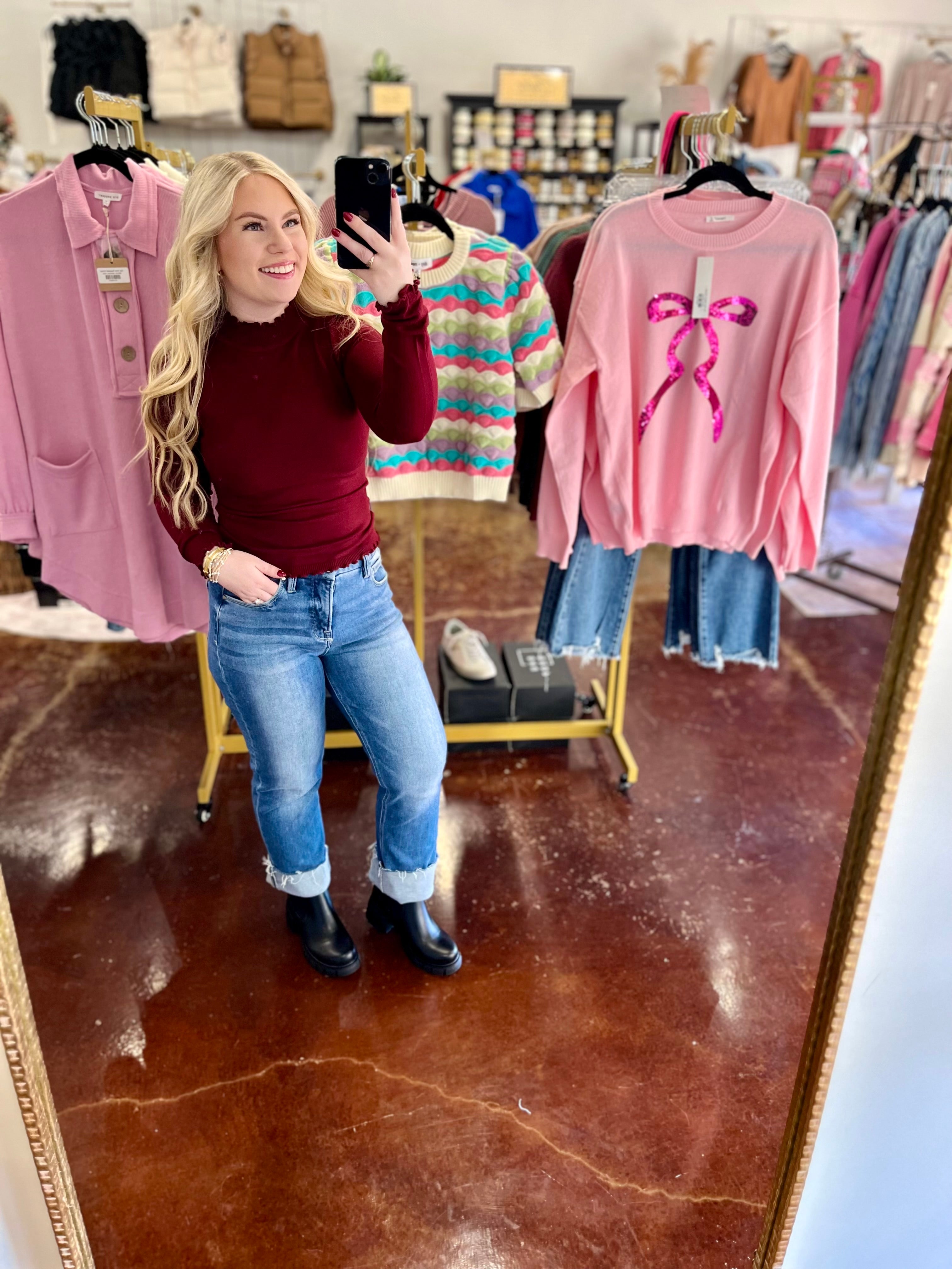 The Risen High Rise Straight Leg Denim