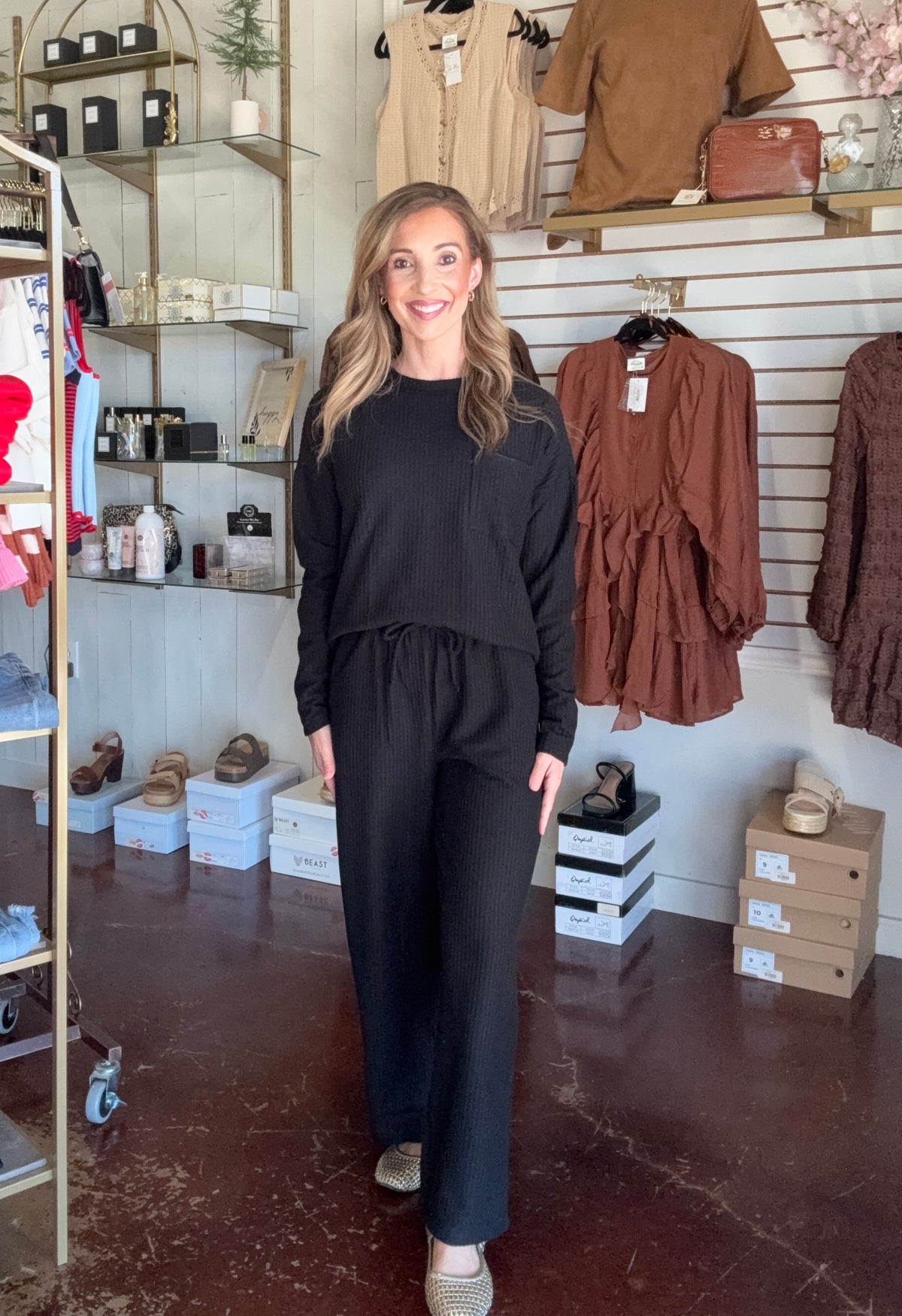 The Black Waffle Long Sleeve Set