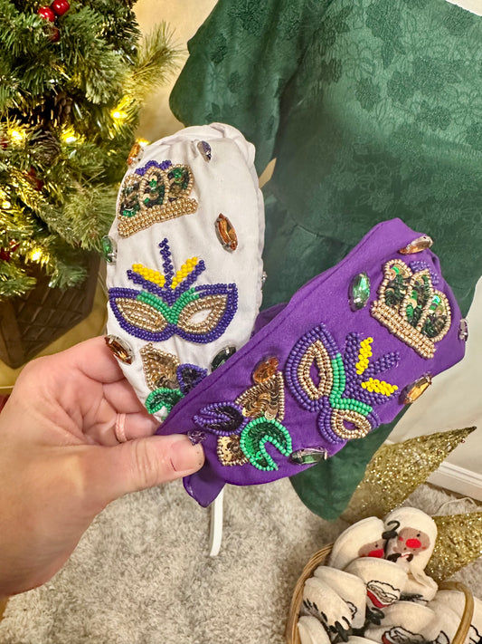 Mardi Gras Mask Headband