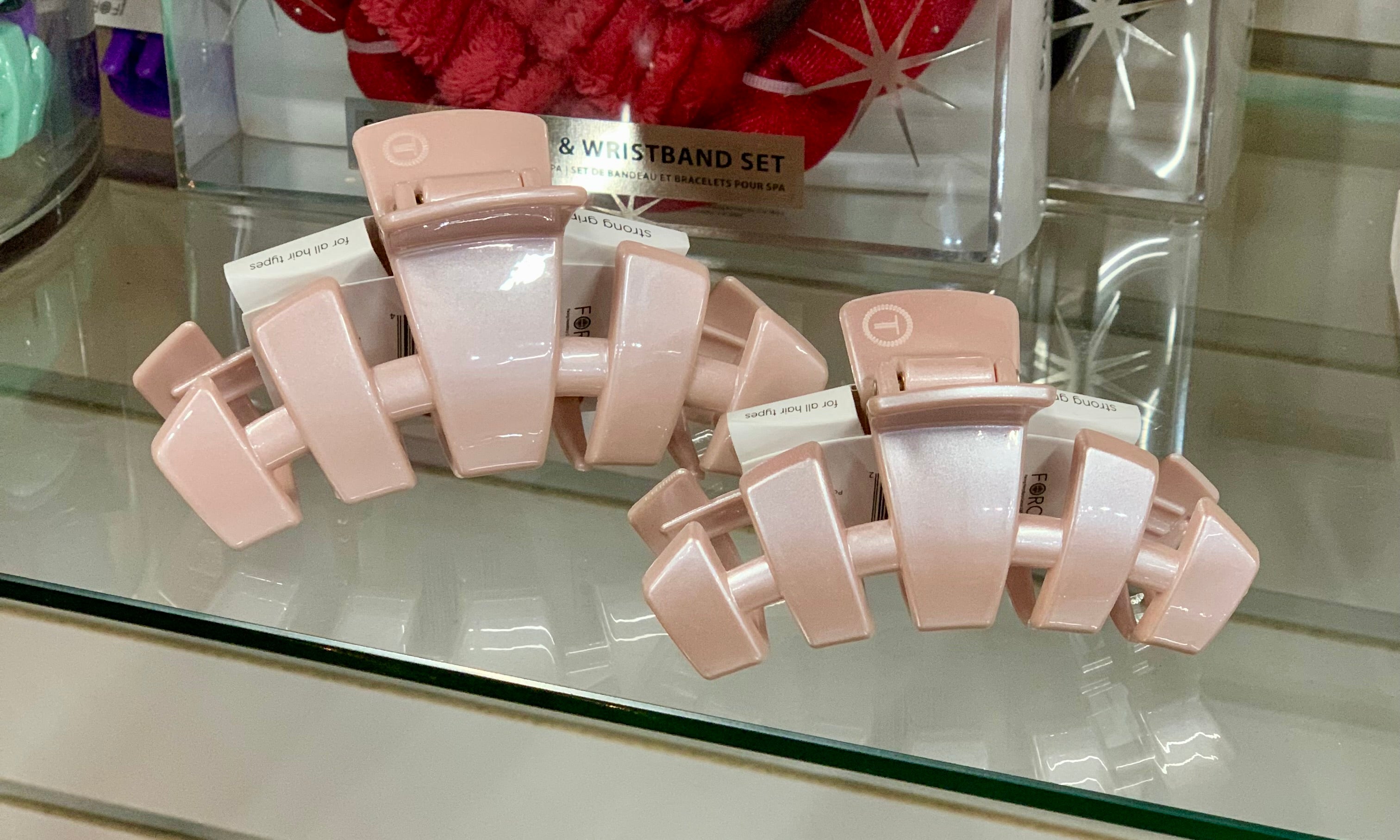 Pearly Pink Teleties Hair Clip