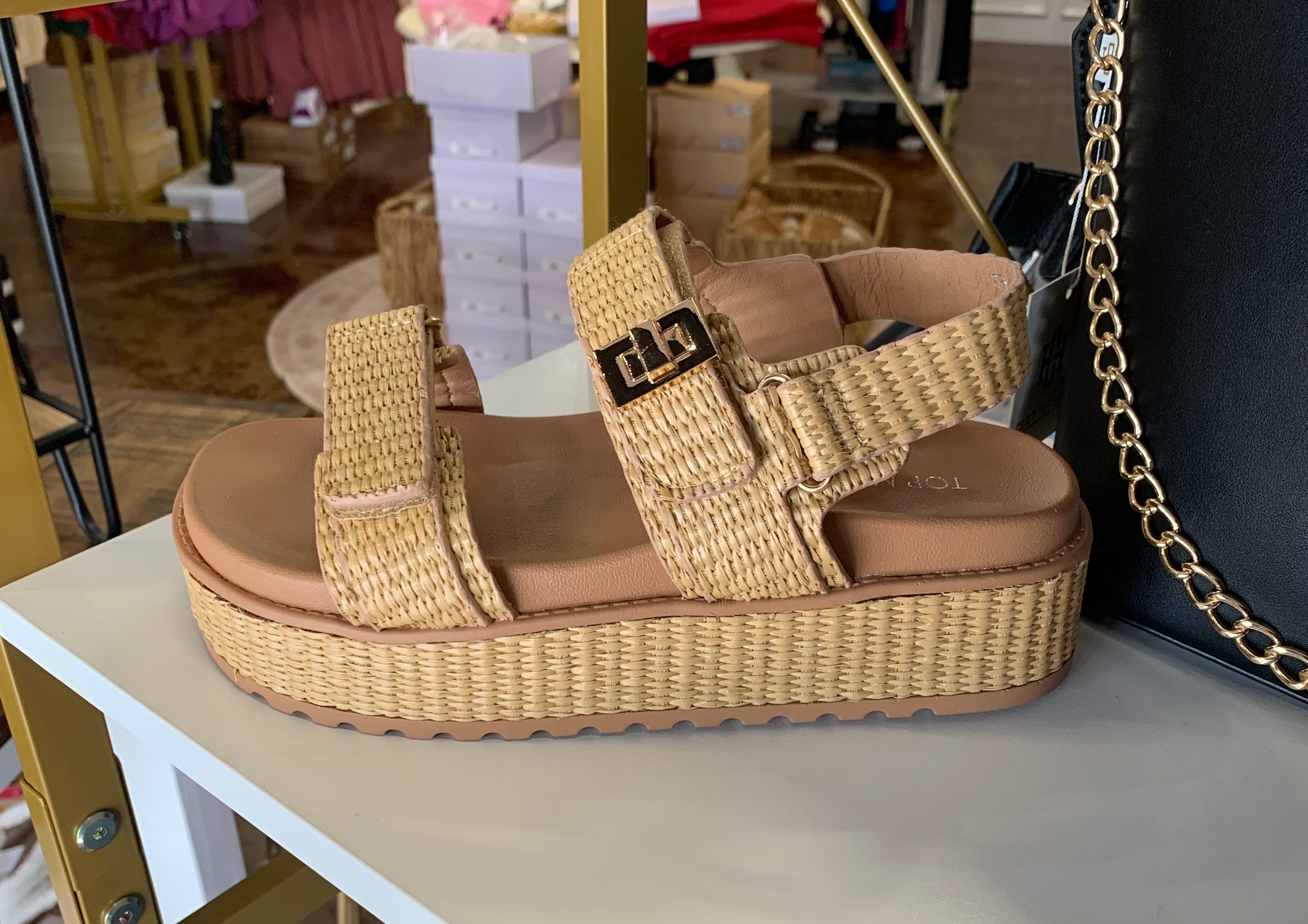 The Traci Raffia Platform Sandals