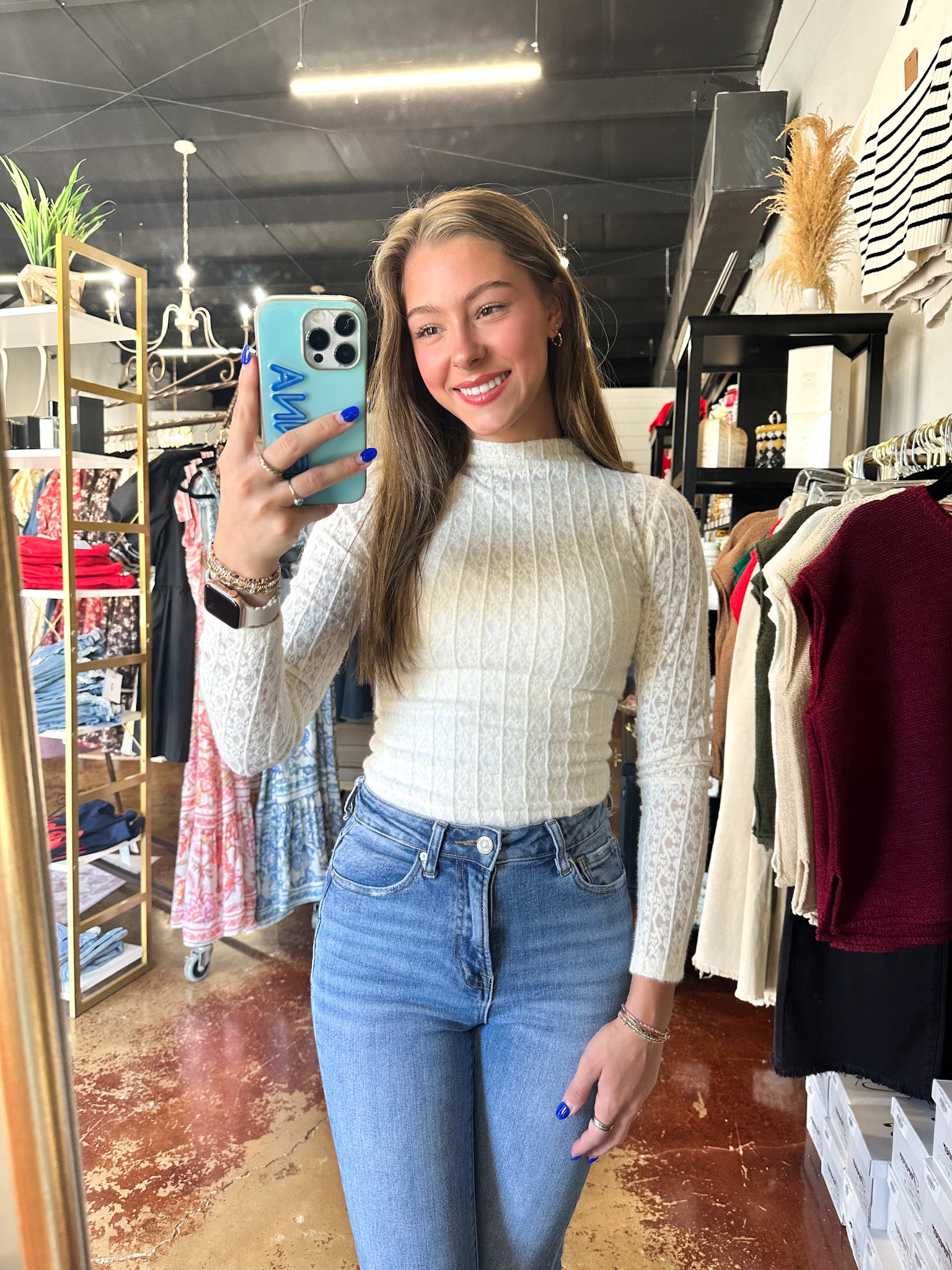 The Jacquard Knit Top