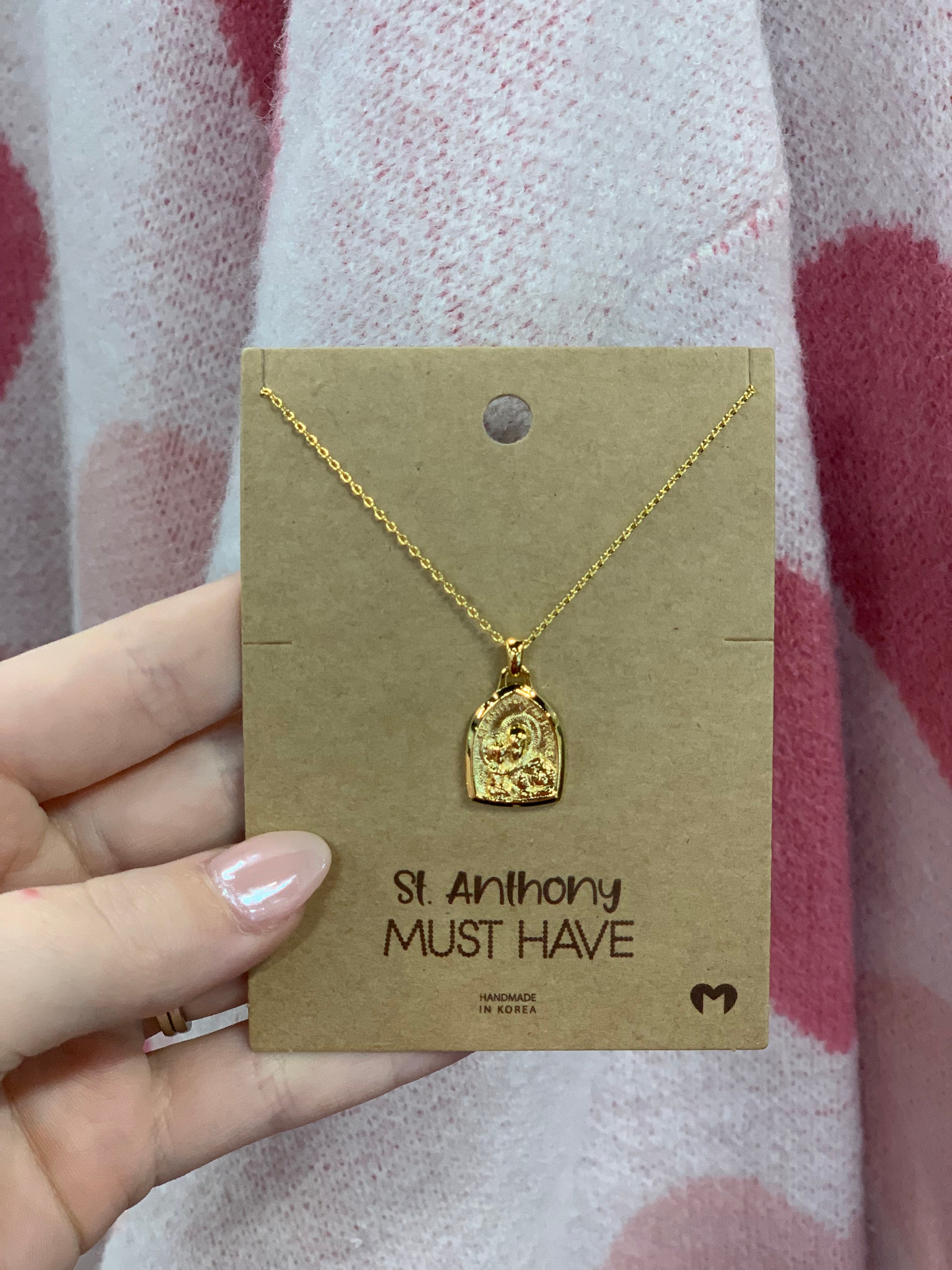 St Anthony Pendant Necklace
