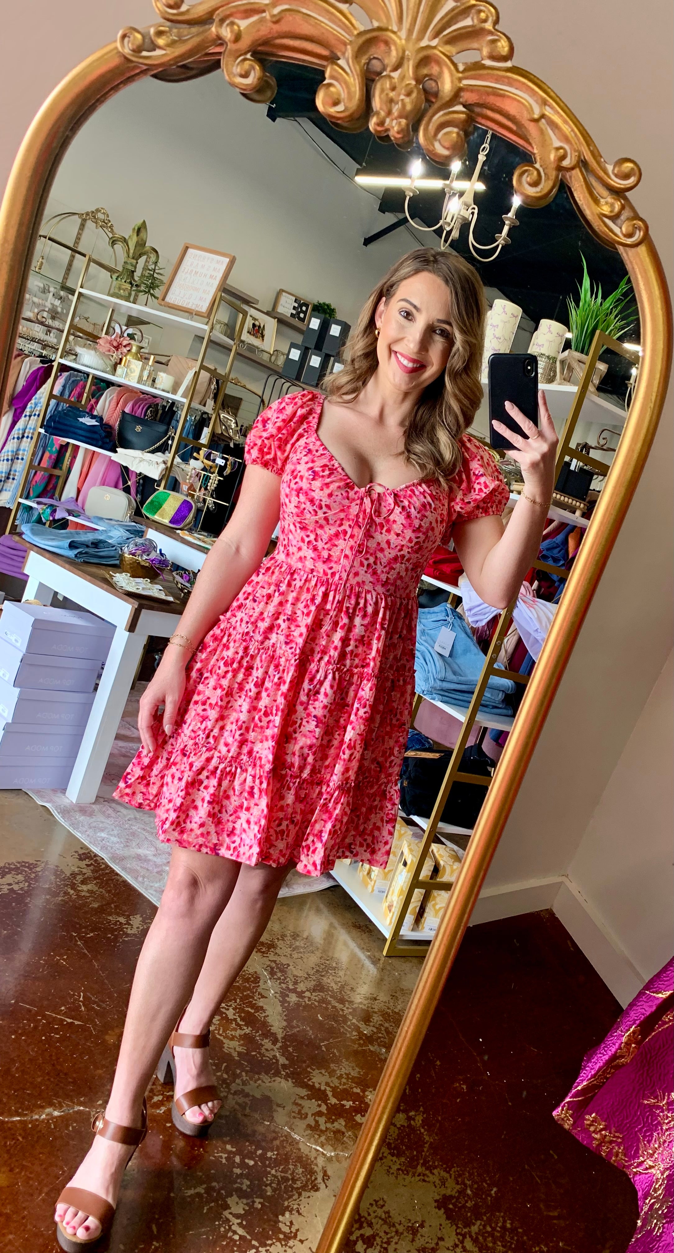 The Pink Puff Sleeve Dress