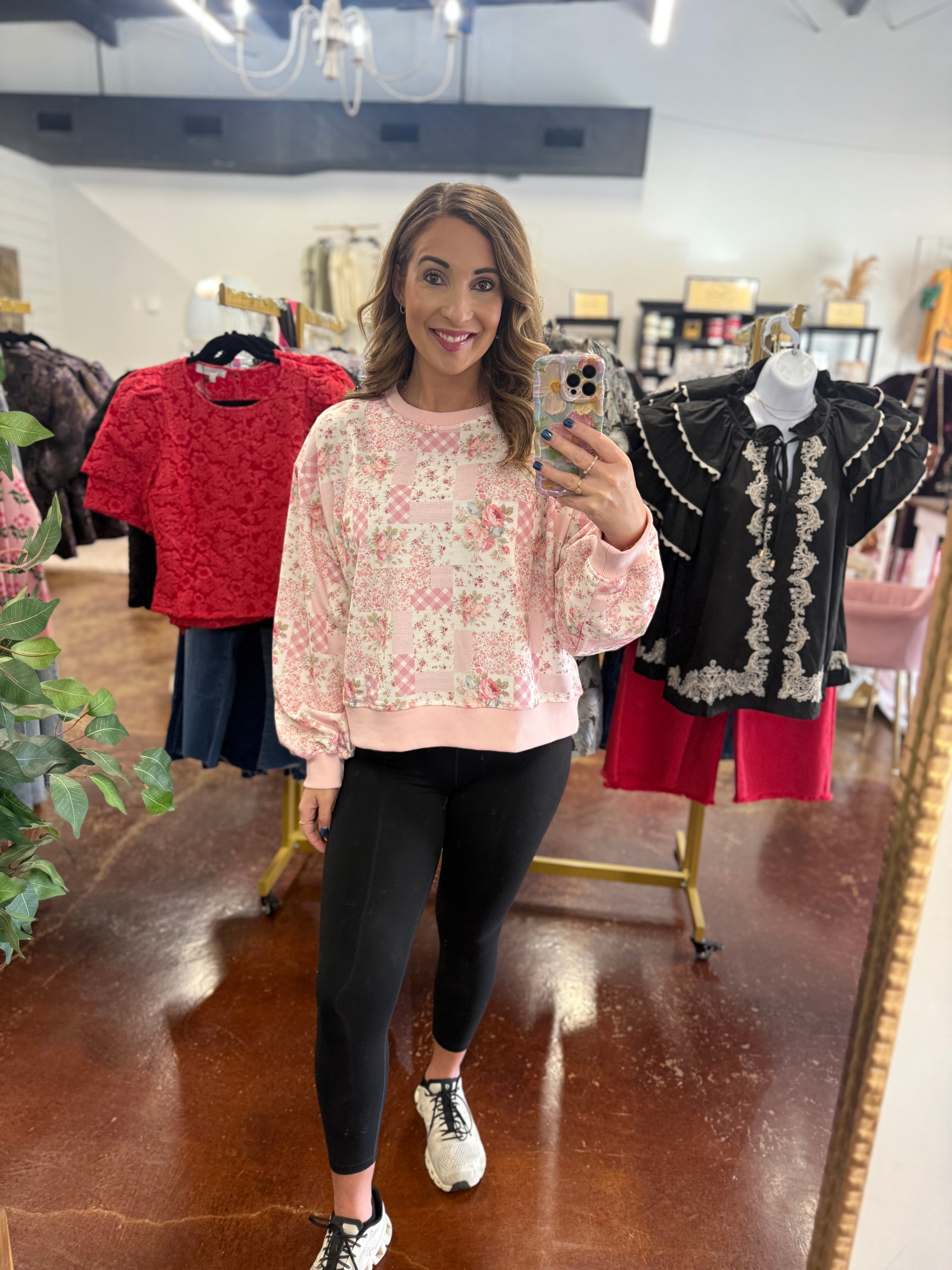 The Light Pink Patchwork Sweatshirt