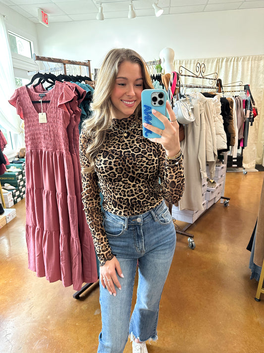 The Sheer Leopard Top