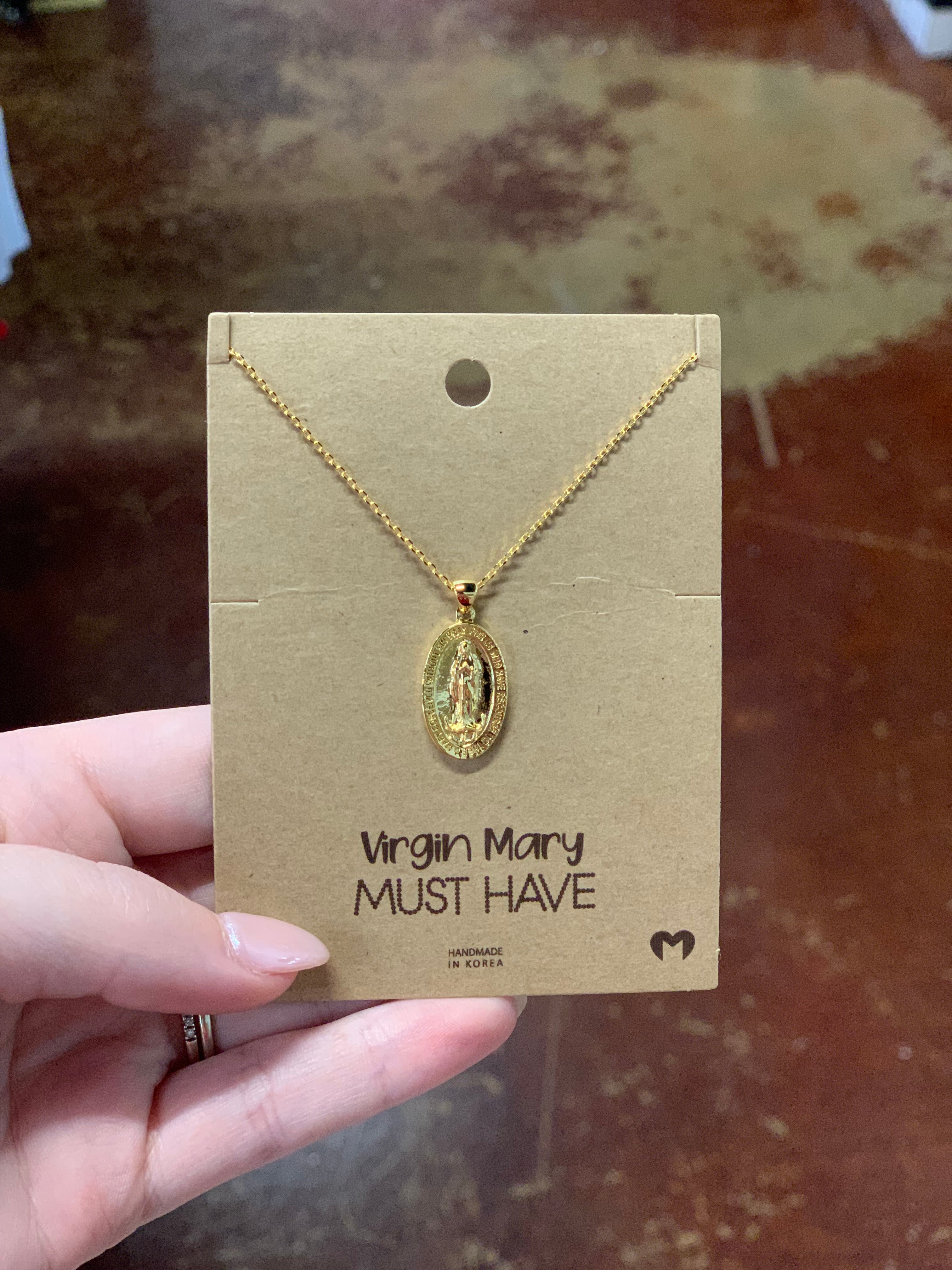 Virgin Mary Pendant Necklace