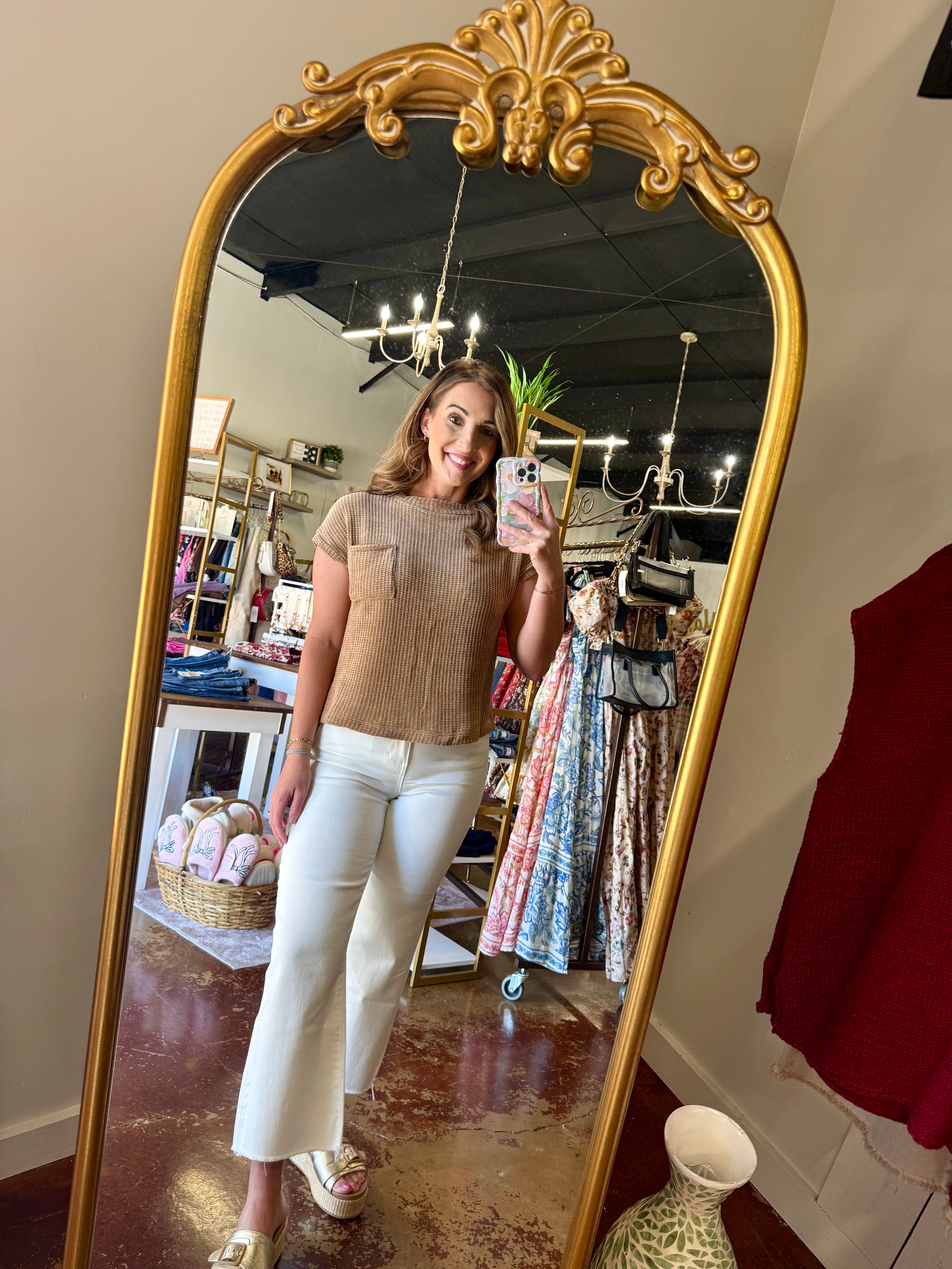The Chenille Short Sleeve Sweater