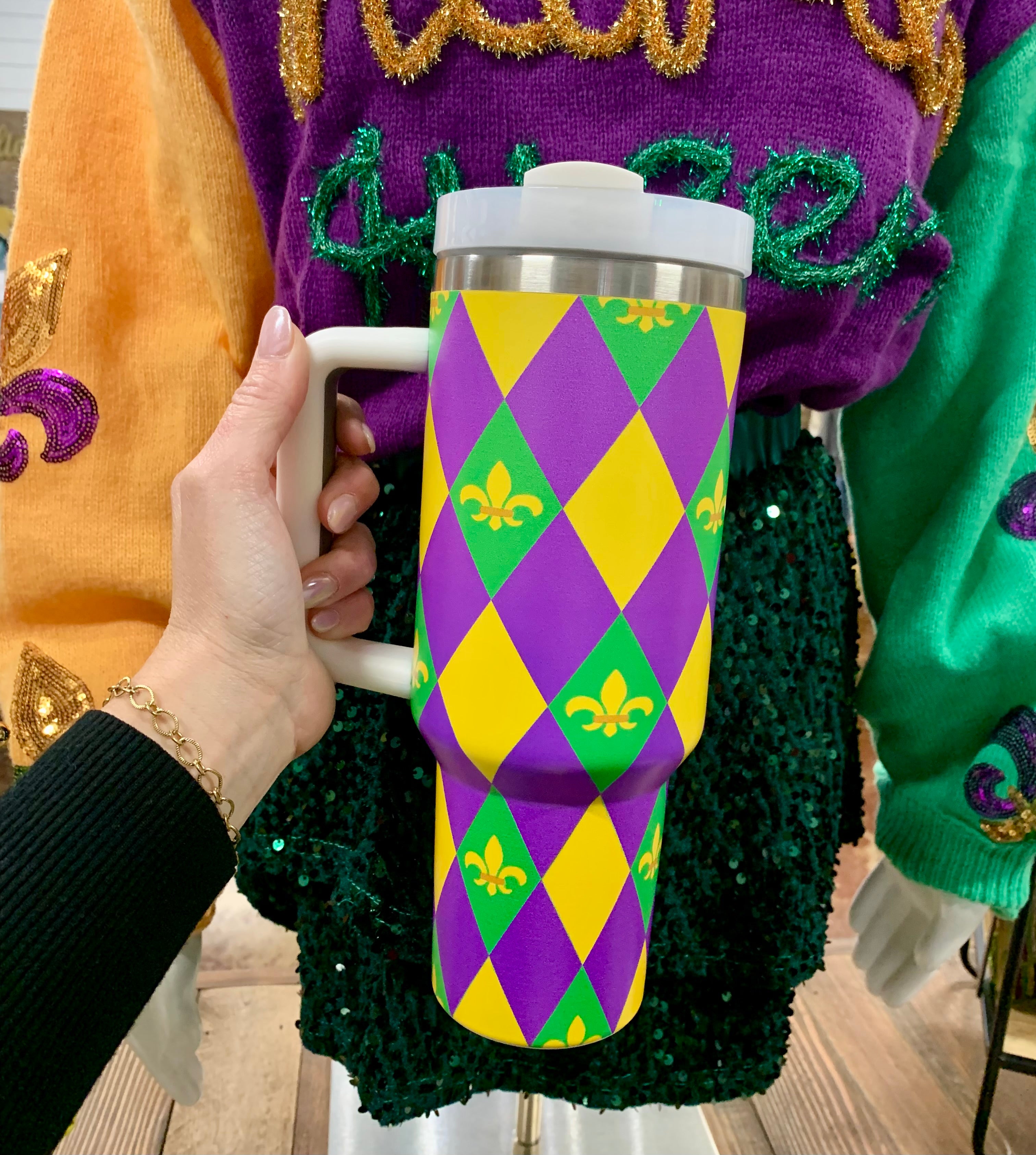 Mardi Gras Tumbler