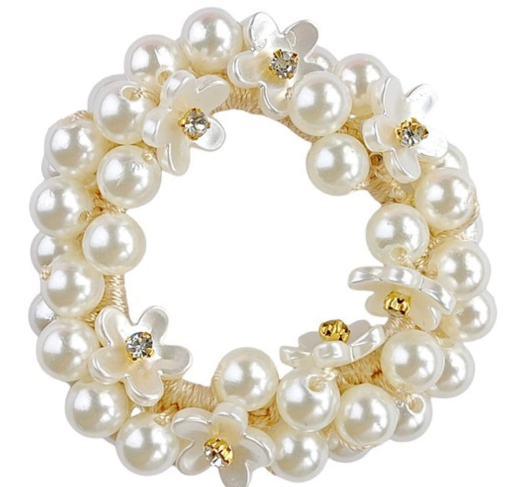 Large Pearl Ponytail Holders