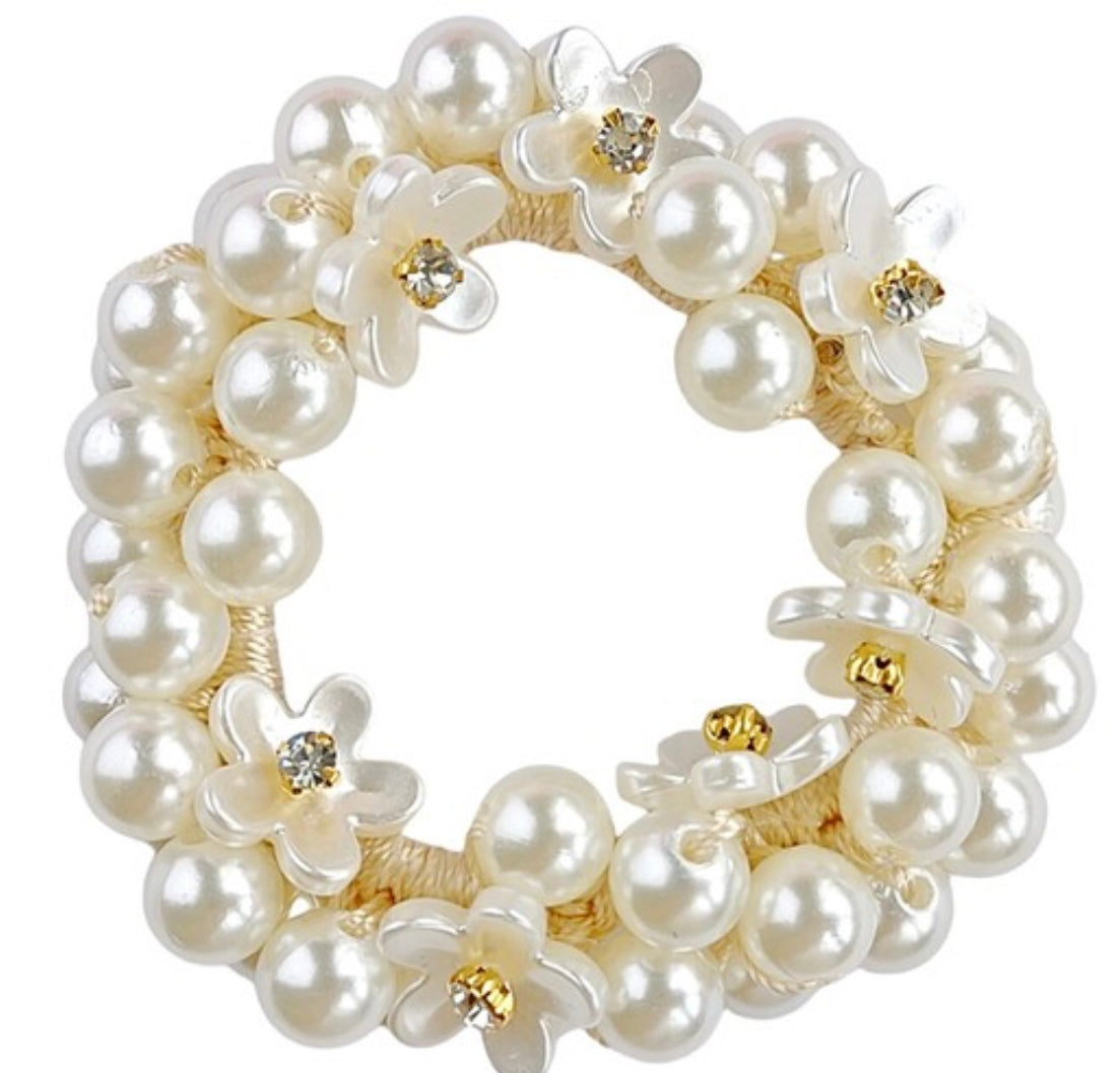 Large Pearl Ponytail Holders