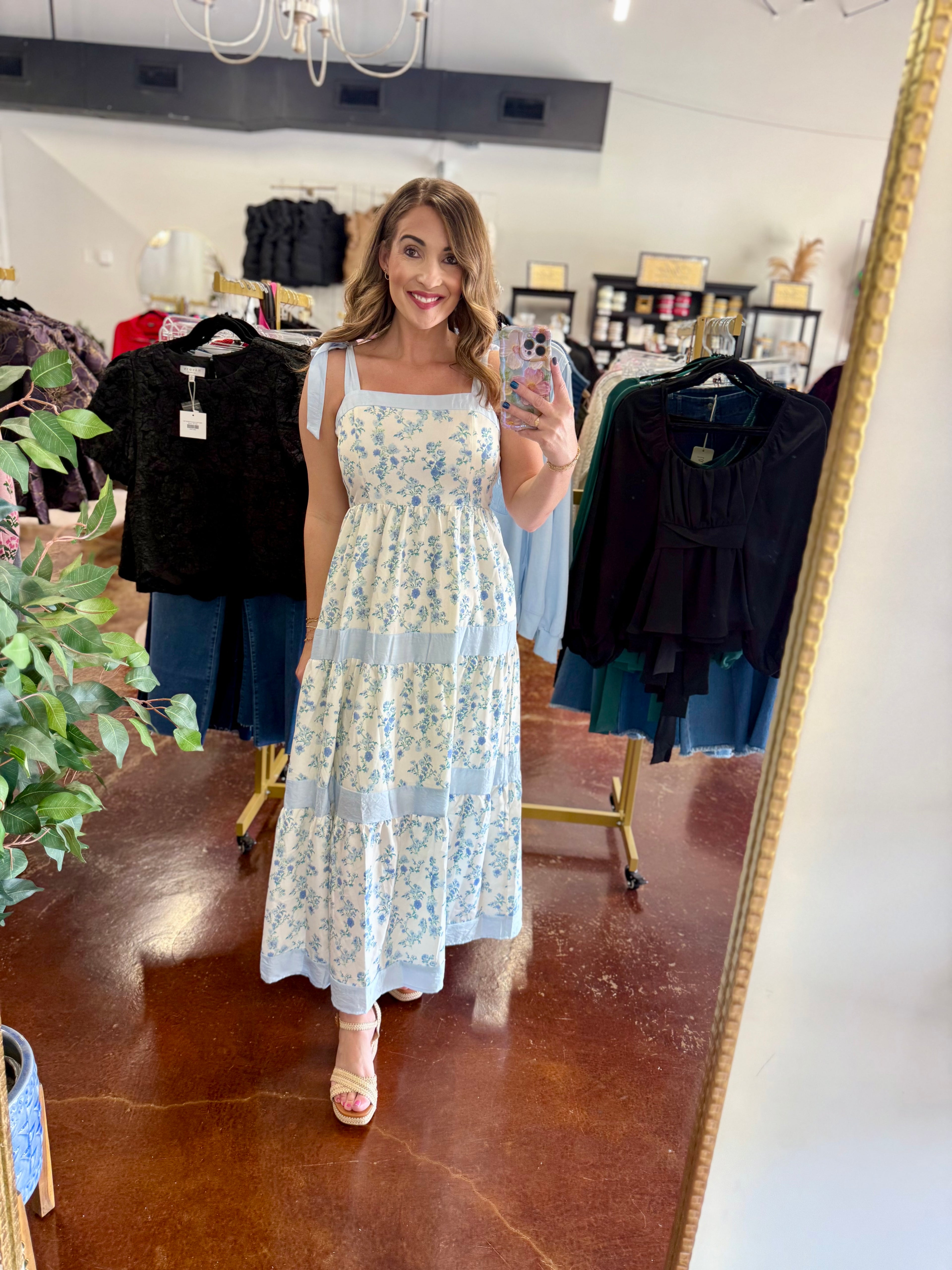 The Blue Floral Maxi Dress