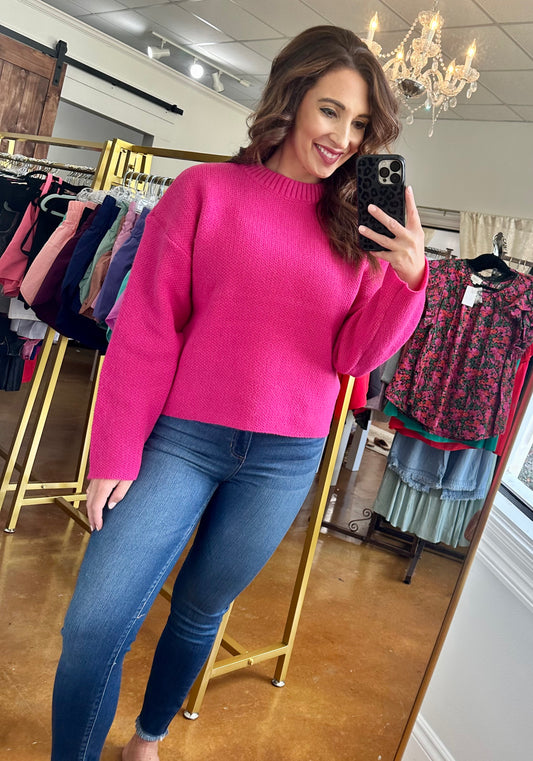 Bringing Pink To Fall Sweater