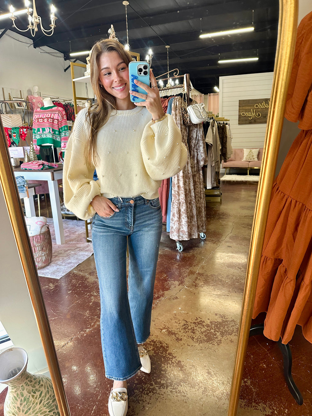 The Amanda Pearl Sweater Top