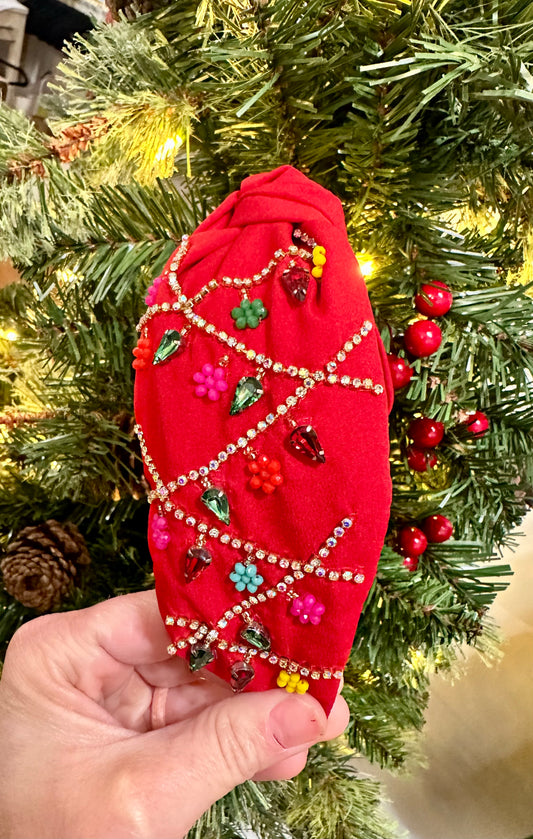 Red Ornament Headband