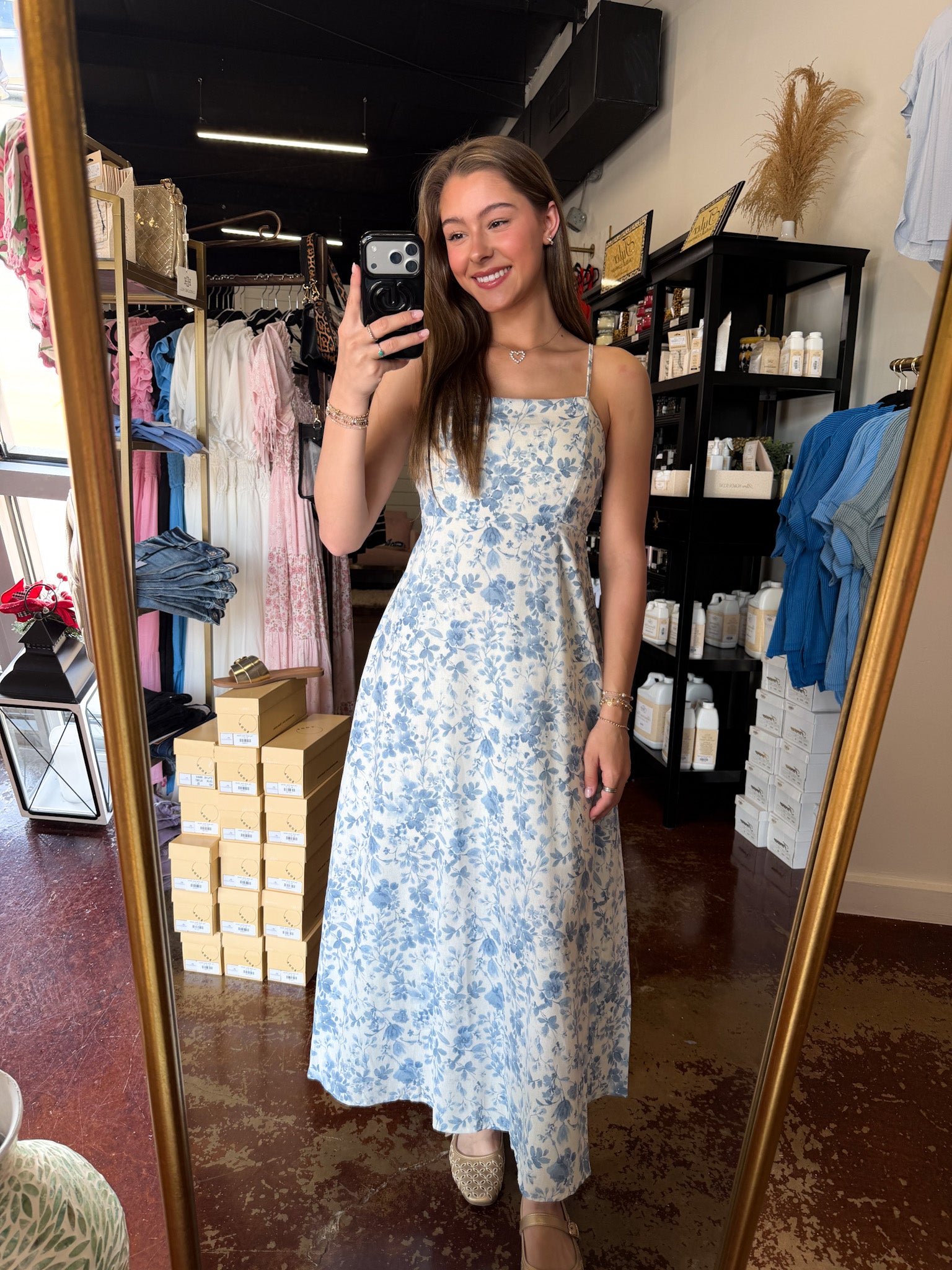 The Watercolor Floral Midi Dress