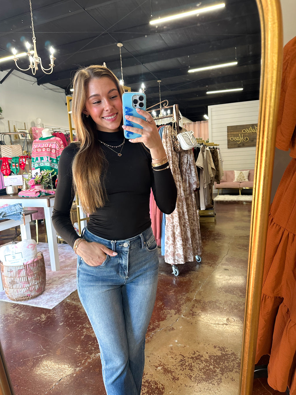 Seamless Mock Neck Bodysuit