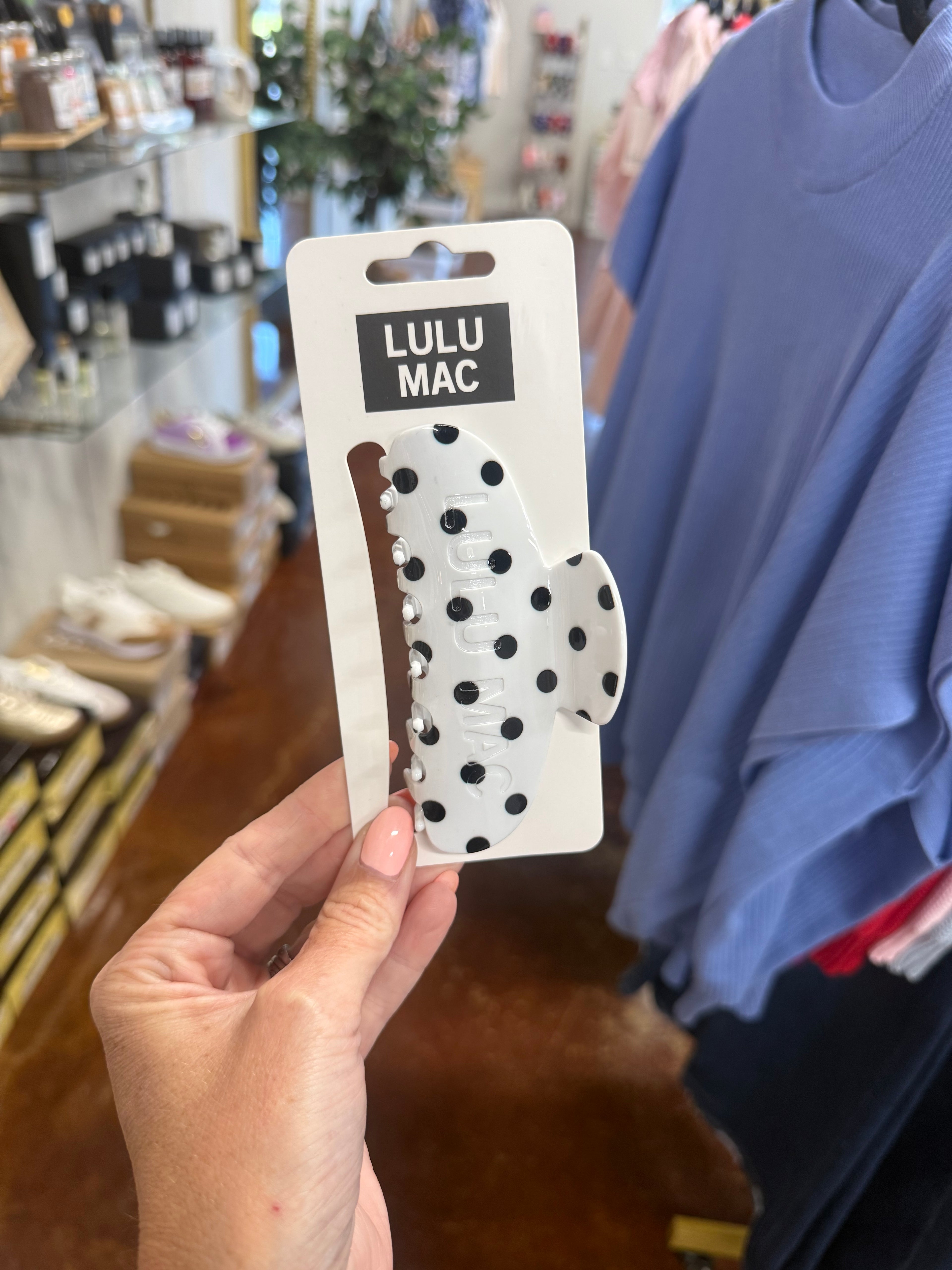 The White & Black Lulu Mac Hair Clip