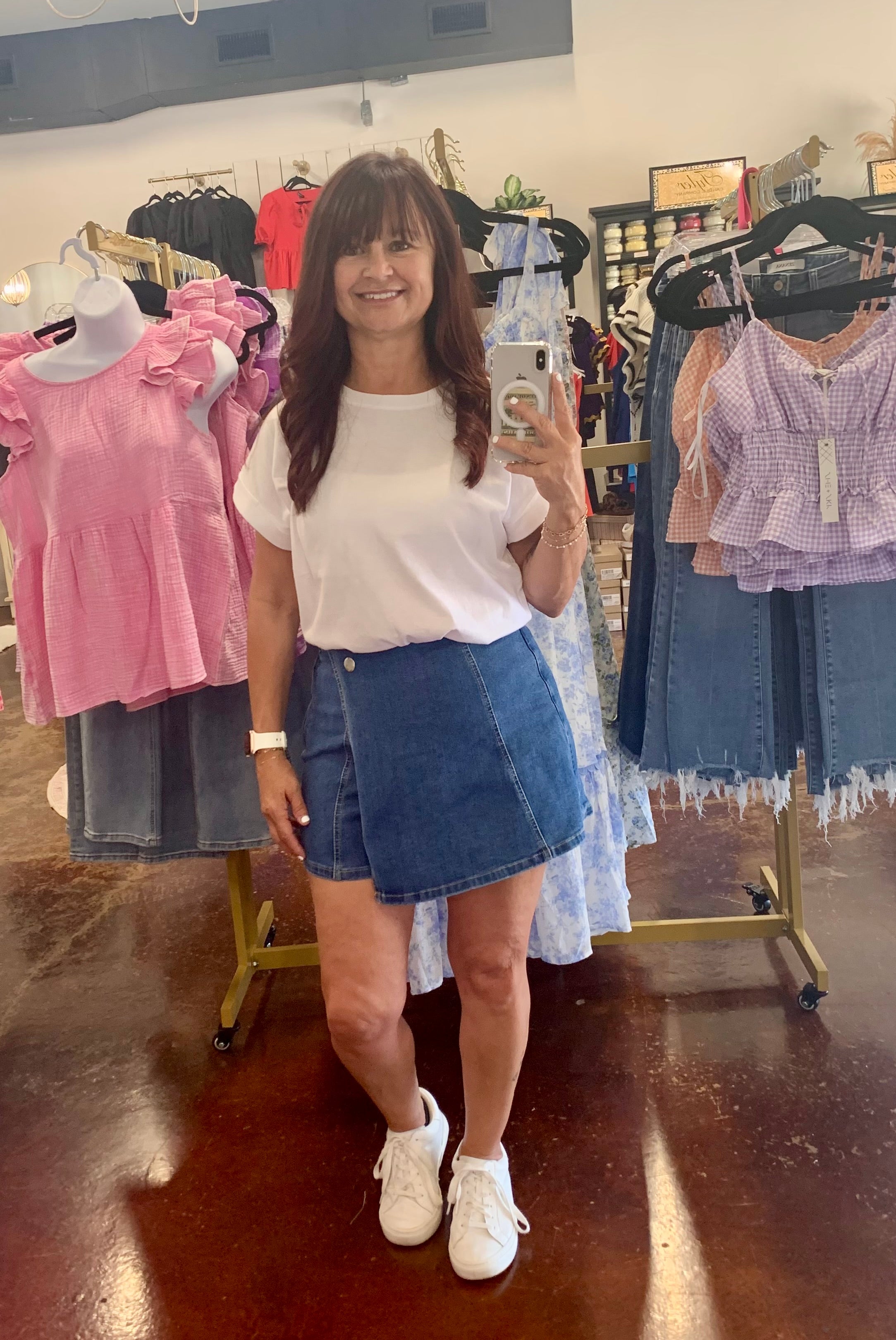 The Nova Denim Skort