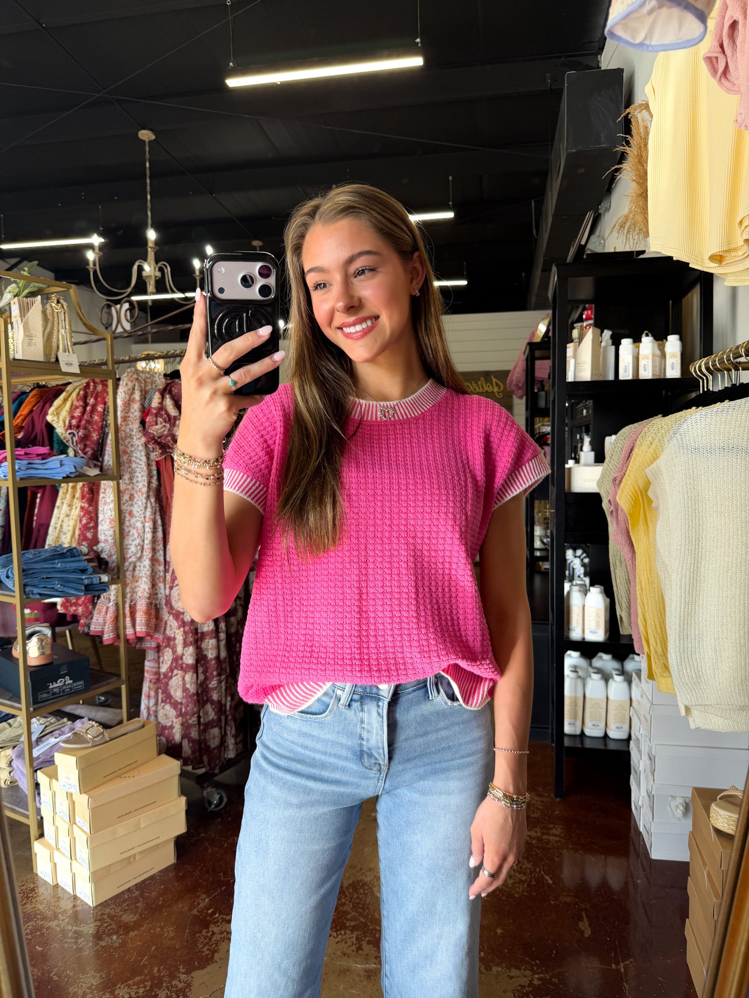 The Pink Falan Top