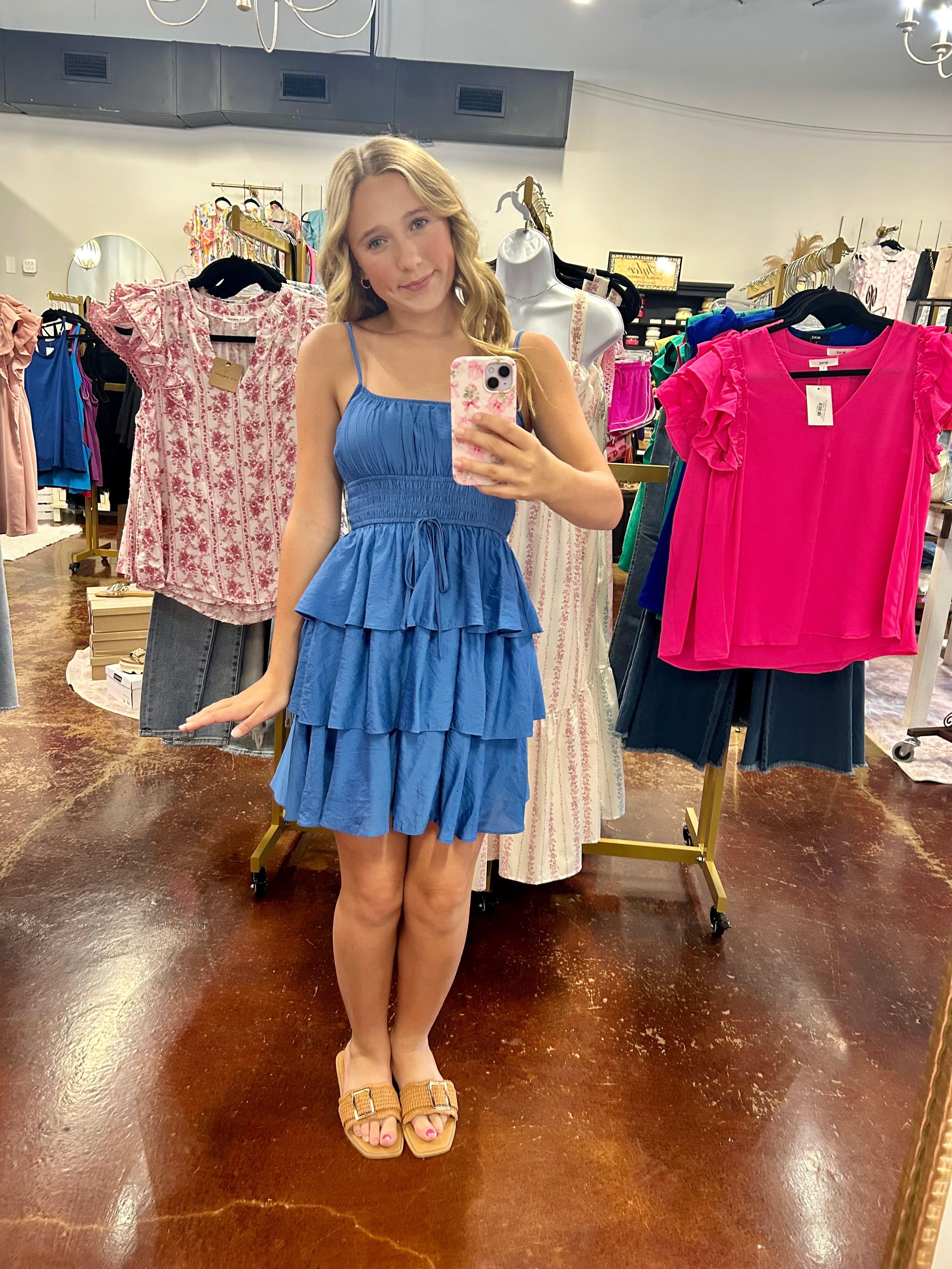 The Chloe Ruffle Tiered Mini Dress