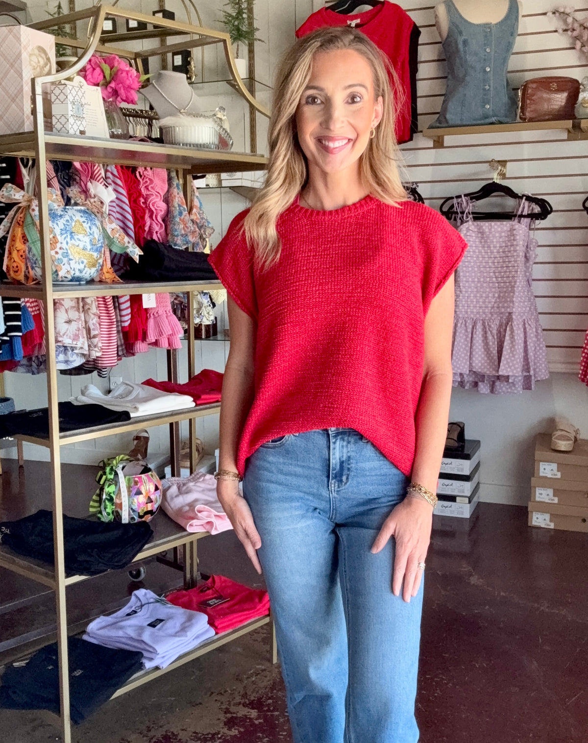 The Red Rowan Top