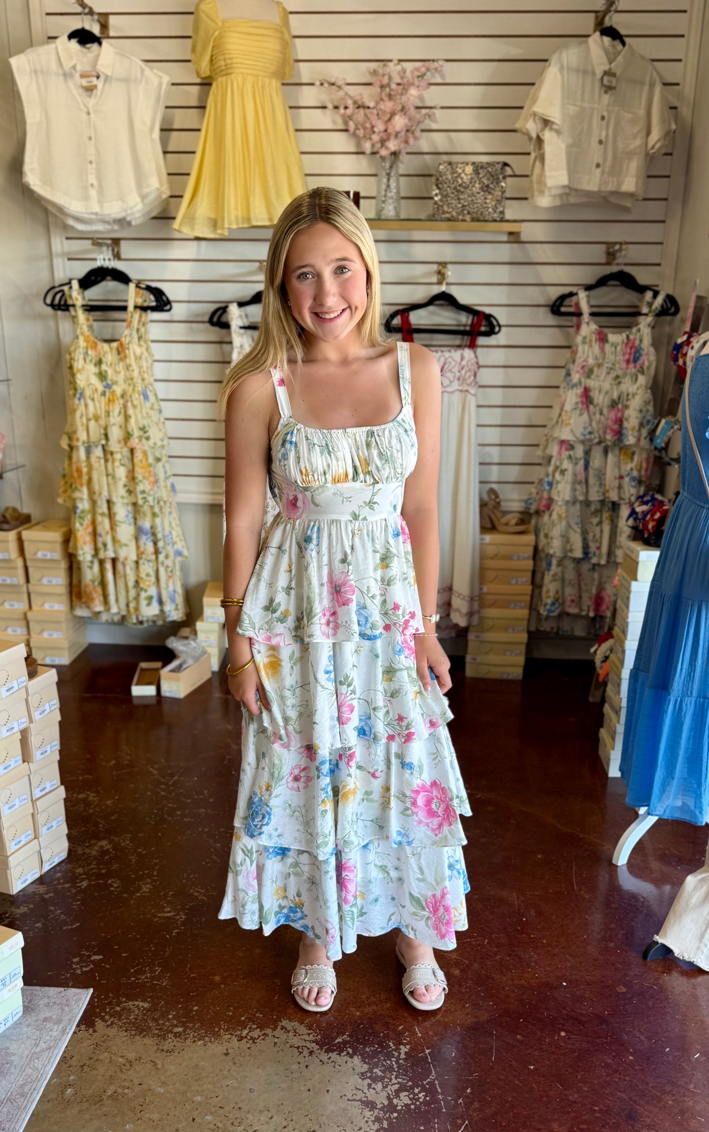 The Off White Ava Rose Floral Dress